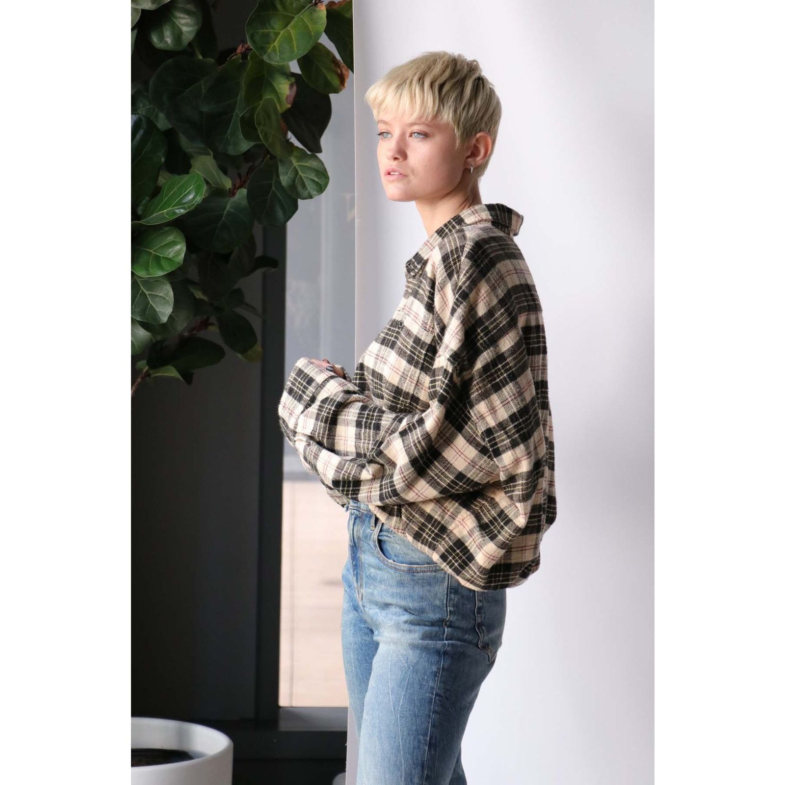 R13 R13 Plaid Gathered Hem Workshirt Size XS Size XS / US 0-2 / IT 36-38 - 2 Thumbnail