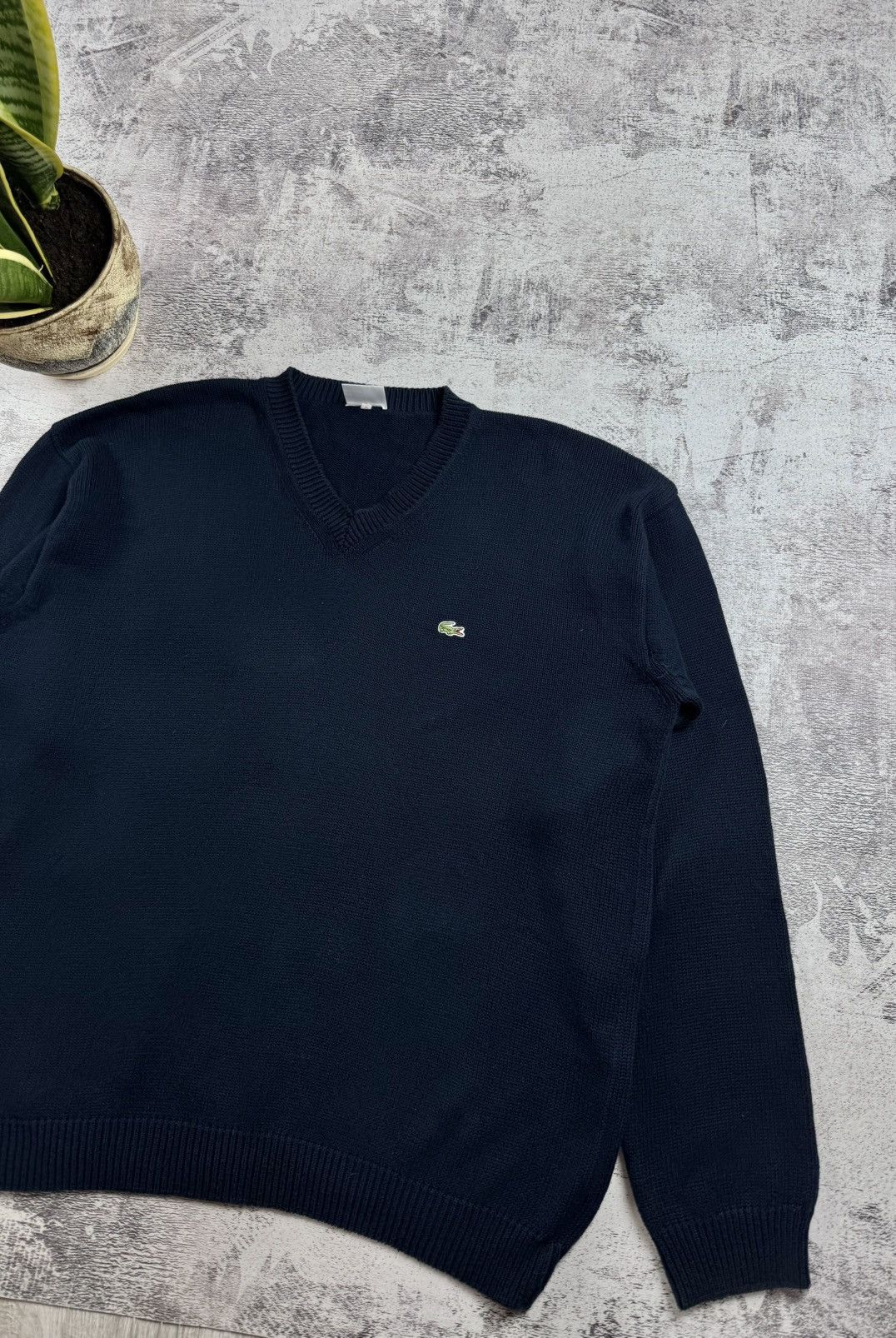 Lacoste Lacoste 6 Cotton Knited V-Neck Sweatshirt Sweater Pullover Size US XL / EU 56 / 4 - 3 Thumbnail