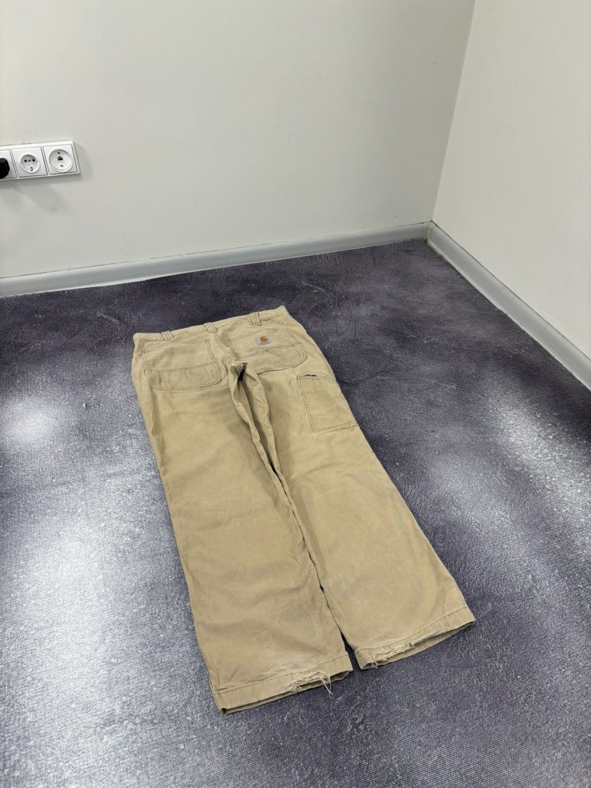 Carhartt Vintage Carhartt Y2K Workwear USA Beige Hype Carpenter Pants Size US 33 - 3 Thumbnail