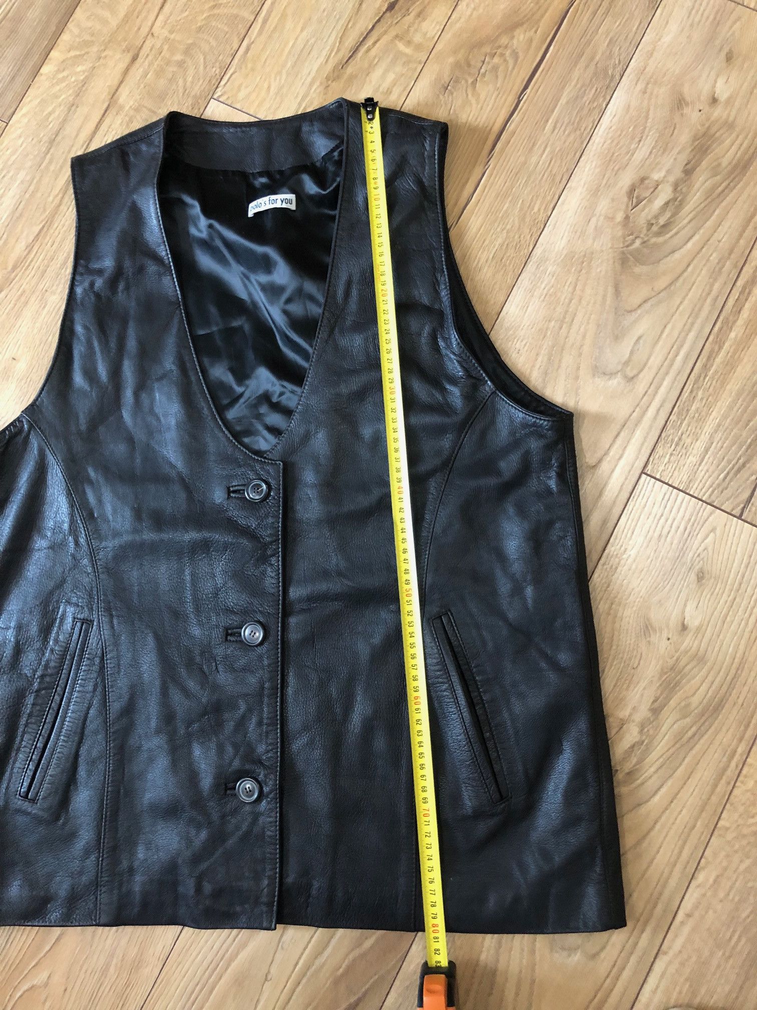 Leather Long brown leather vest 3XL-5XL Size US XXL / EU 58 / 5 - 4 Thumbnail