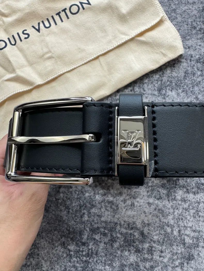 Louis Vuitton Louis Vuitton Black metal logo belt Size ONE SIZE - 2 Thumbnail