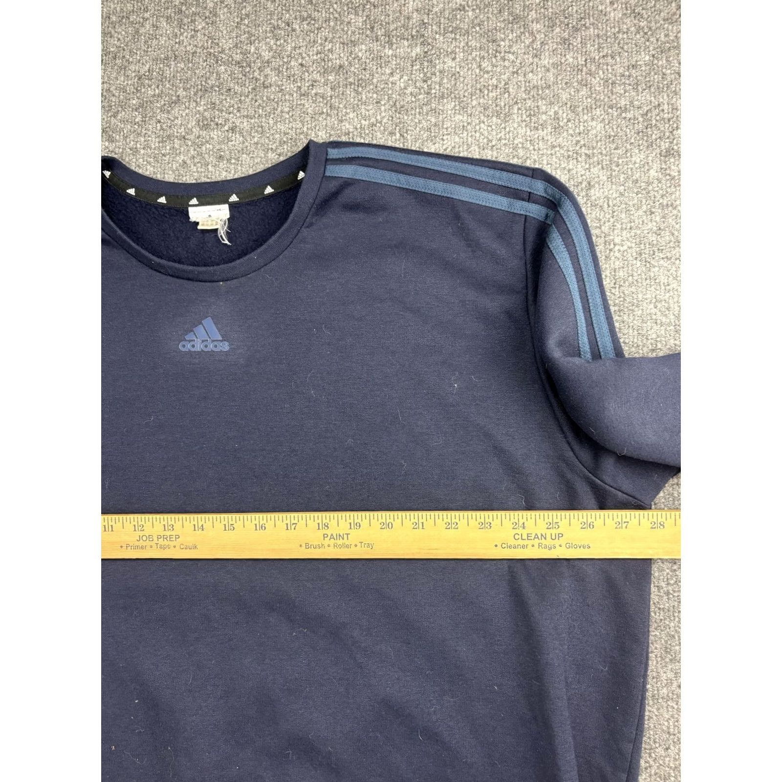 Adidas Adidas Sweatshirt Mens Large Blue 3 Stripes Crewneck Fleece Pullover Logo Size US L / EU 52-54 / 3 - 5 Thumbnail