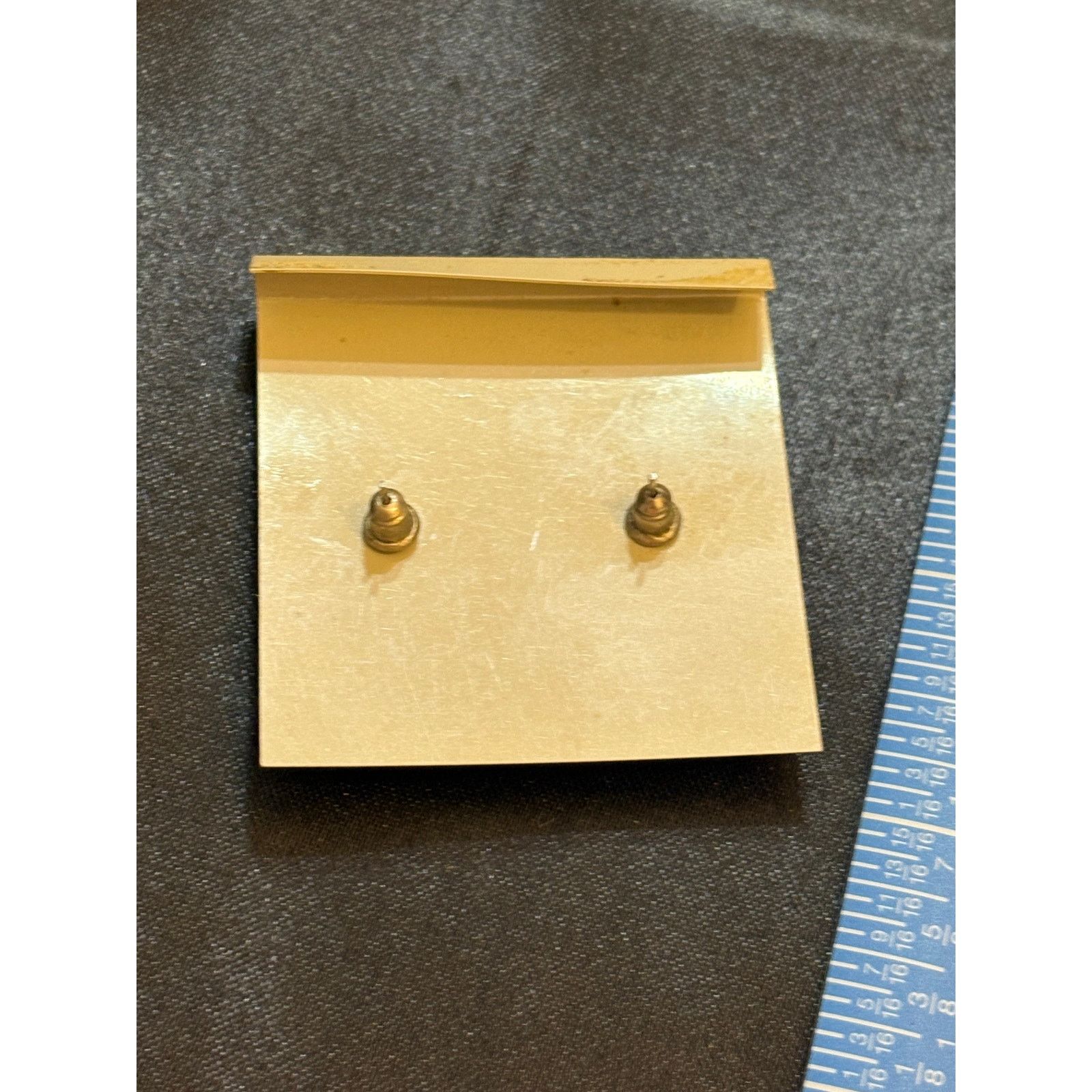 Other Vintage 80s Lightweight Abstract Cream Brown Stud Earrings Size ONE SIZE - 4 Thumbnail