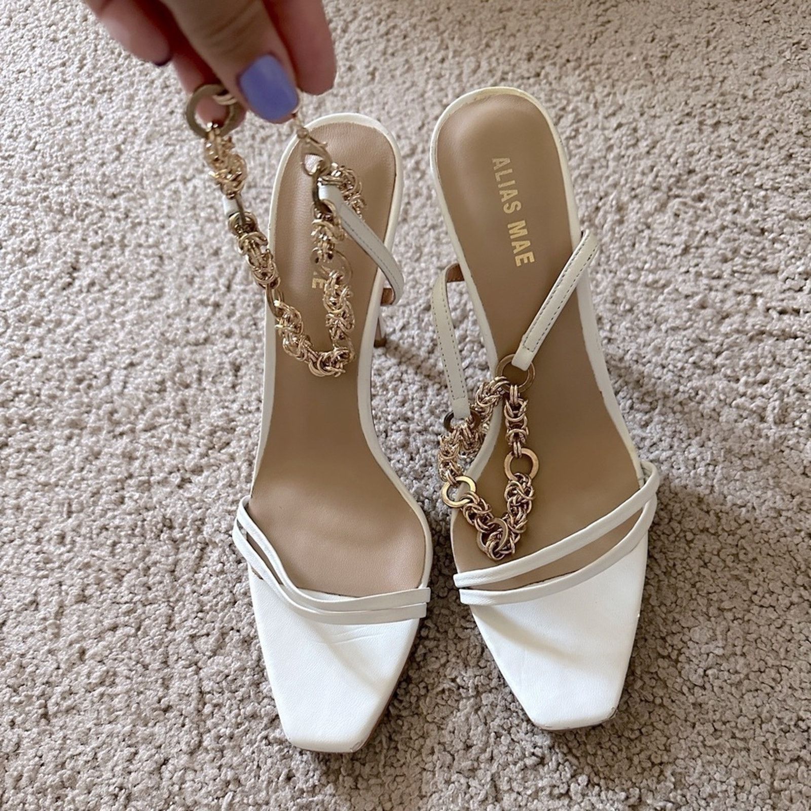 Other ALIAS MAE Revolve Ankle Strap Heel in Ivory Sz. 37 EU / 7 US Size US 6 / IT 36 - 11 Thumbnail