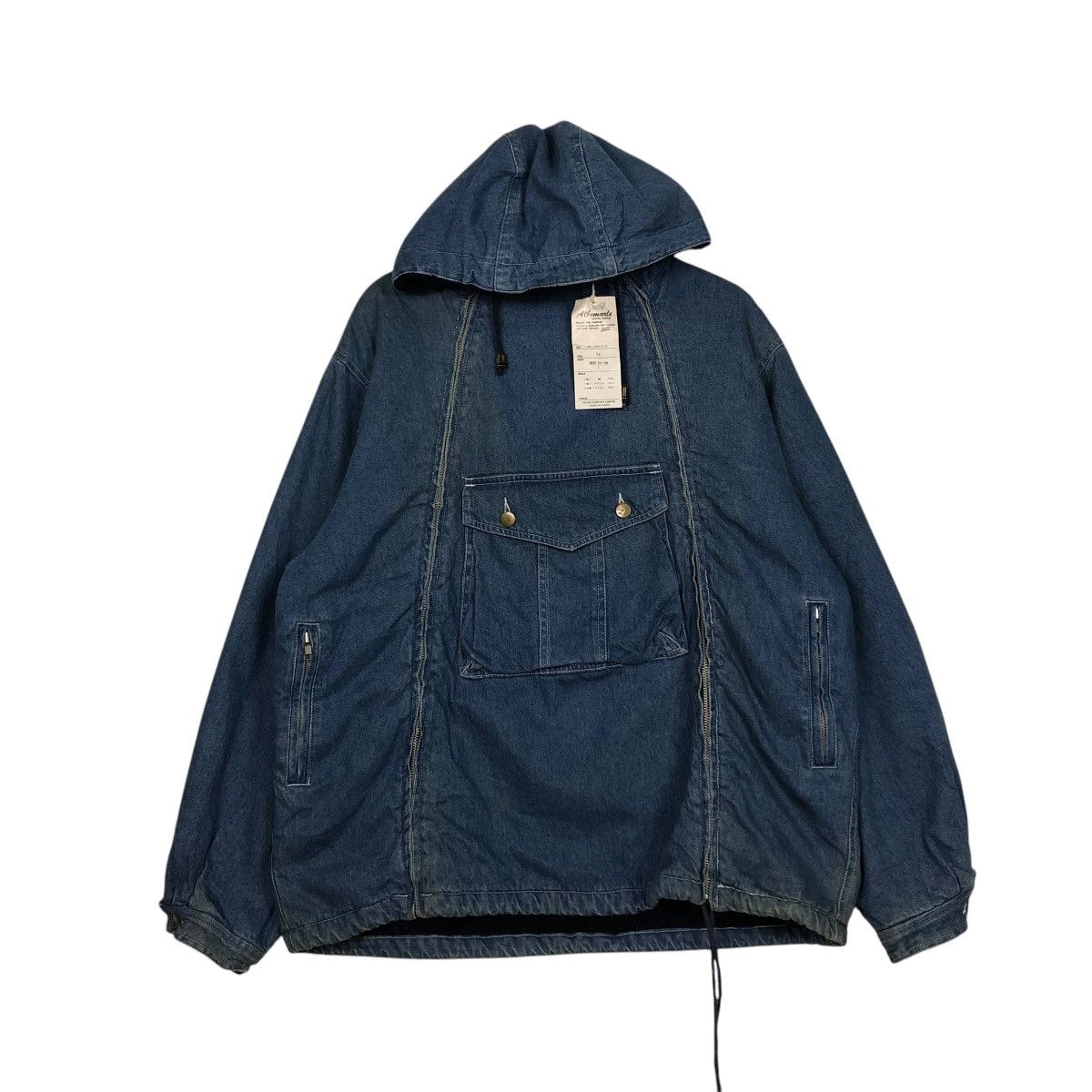 Japanese Brand 🔥 DENIM BOMBER JACKET BONDAGE DESIGN ALBEMARLE ISSEY MIYAKE Size US L / EU 52-54 / 3 - 3 Thumbnail
