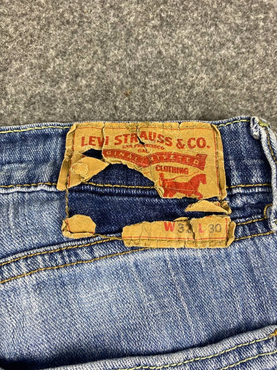 Levi's levis 505 soft distressed denim nice design Size US 34 / EU 50 - 5 Thumbnail