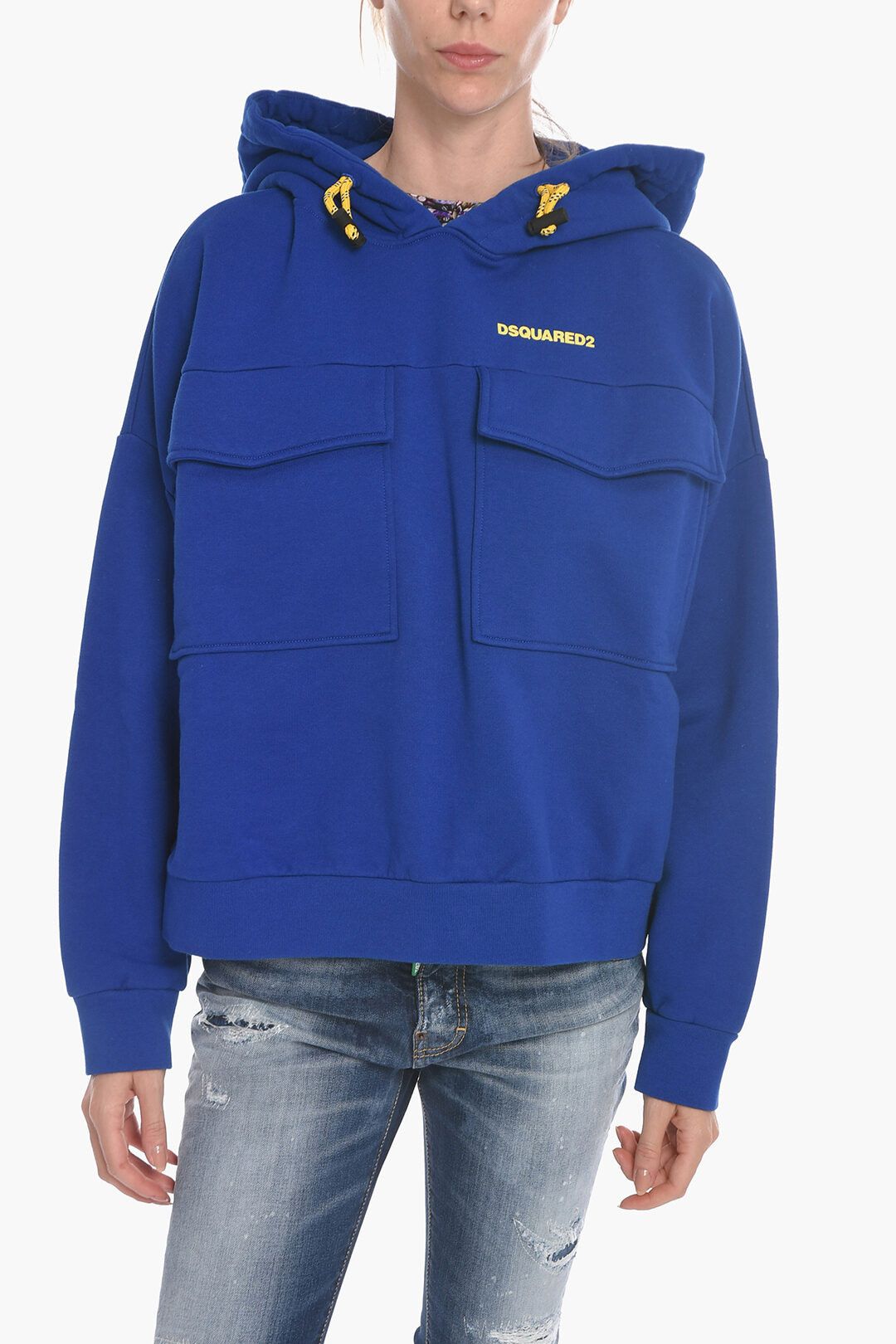 image of Dsquared2 Og1Mm0124 Sweatshirt Hoodie In Blue, Women's (Size Medium)