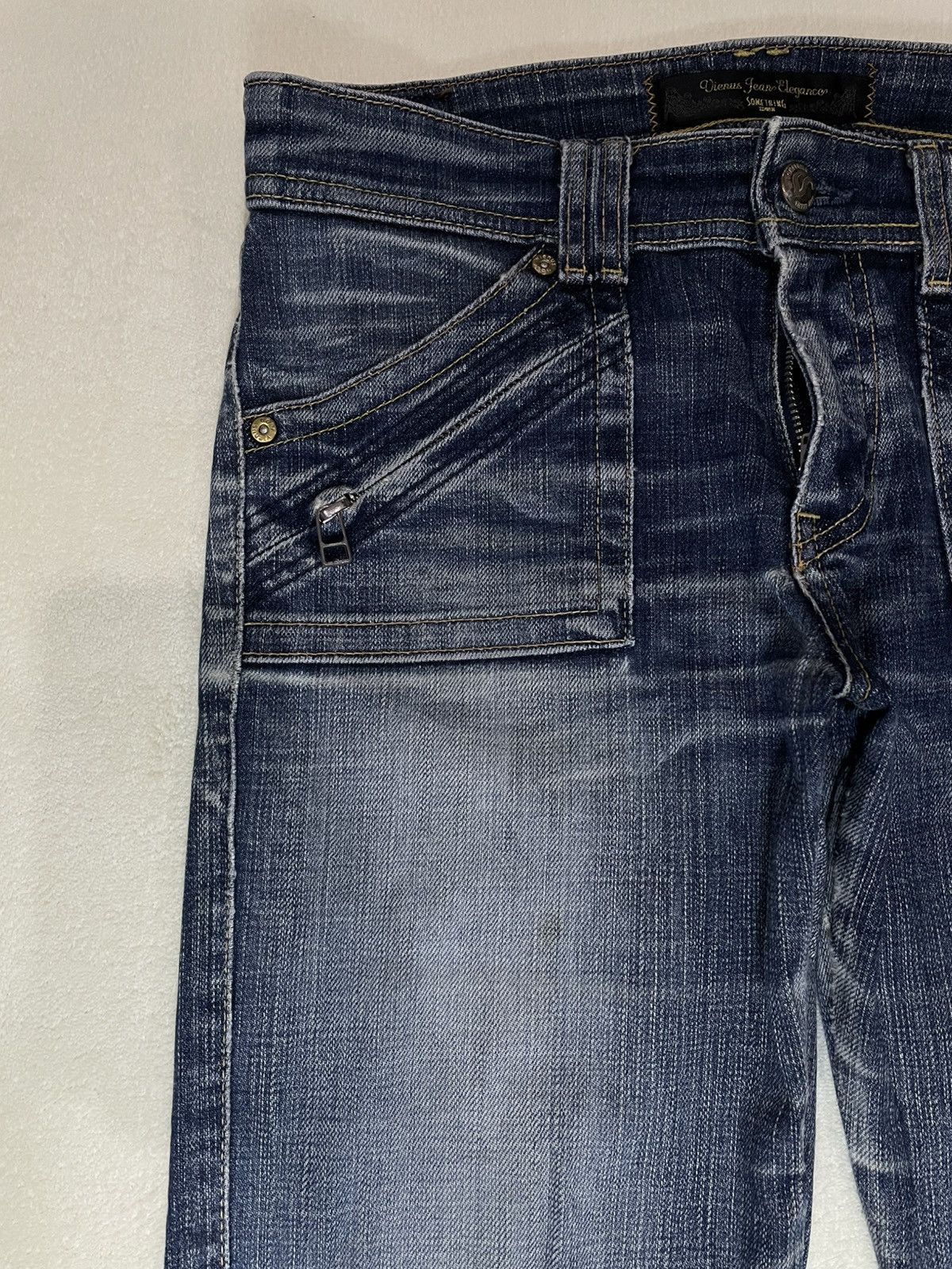 Edwin Vintage Something Edwin Mudwash Ripped Boot Cut Denim Jeans Size US 31 - 5 Thumbnail