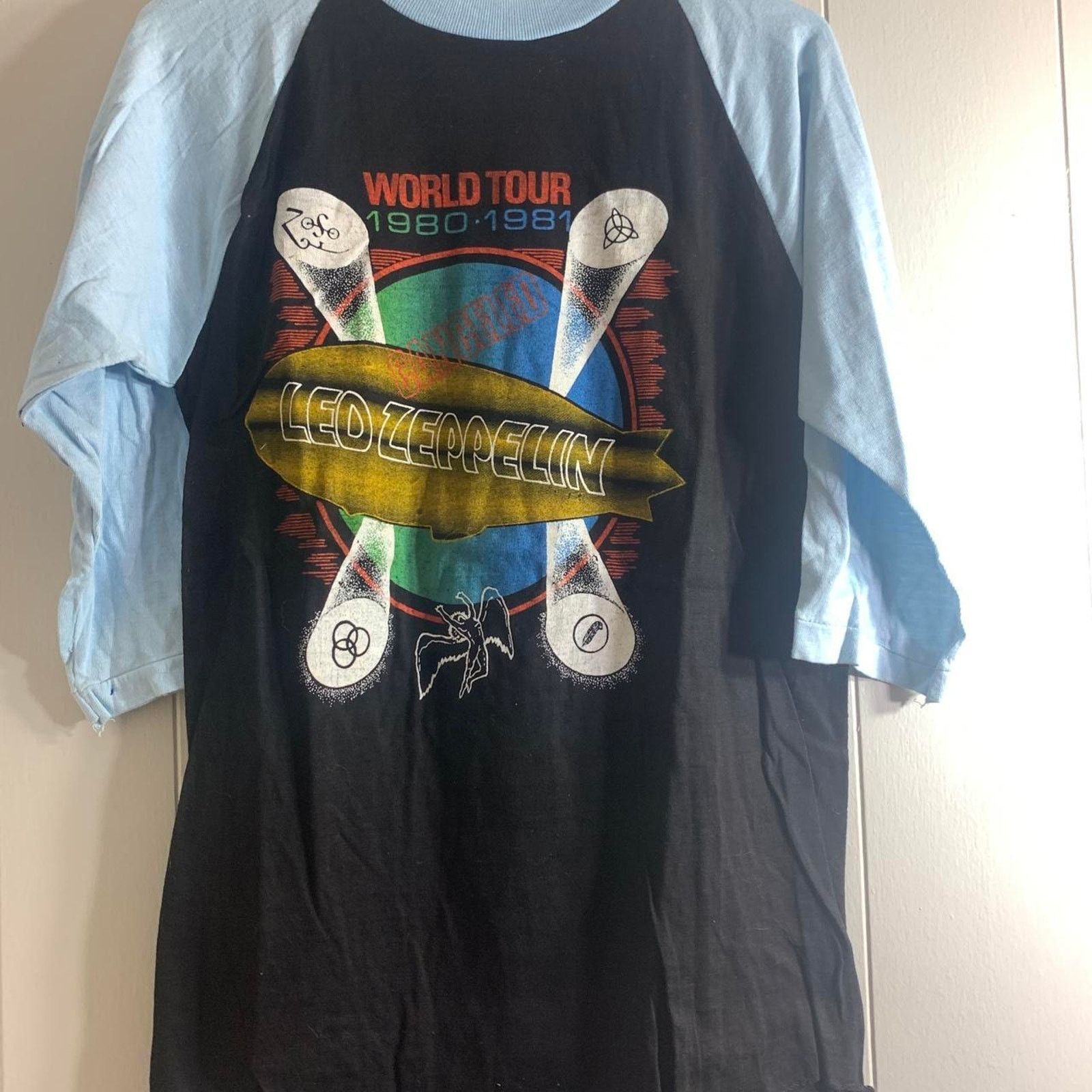 Vintage 1981 LED ZEPPELIN Houses Of The Holy 3/4 sleeve tee shirt L Size US L / EU 52-54 / 3 - 3 Thumbnail