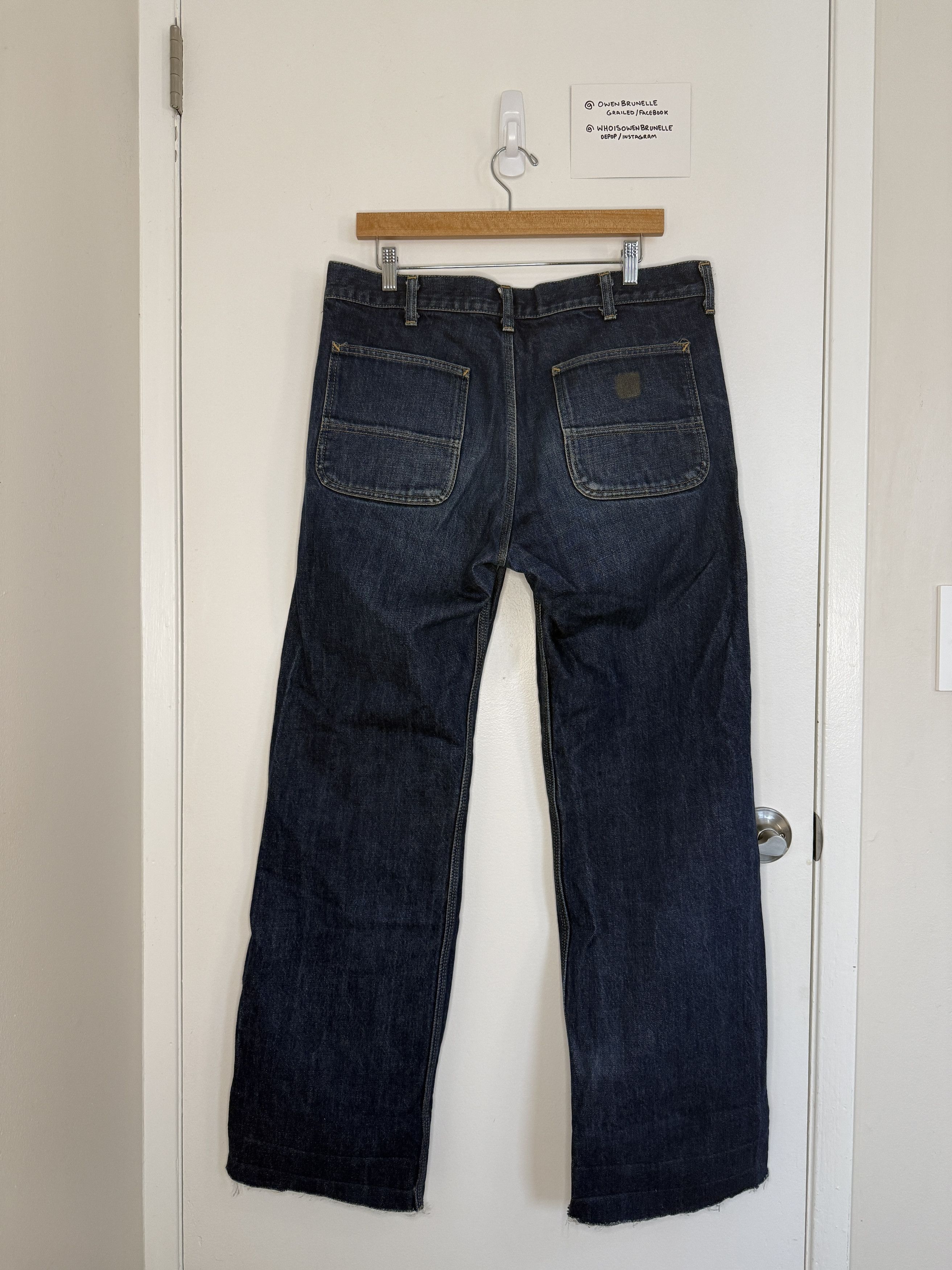 A.P.C. × Carhartt Wip Carhartt WIP x A.P.C. Work Pant Brut Raw Denim 34 Size US 34 / EU 50 - 2 Thumbnail