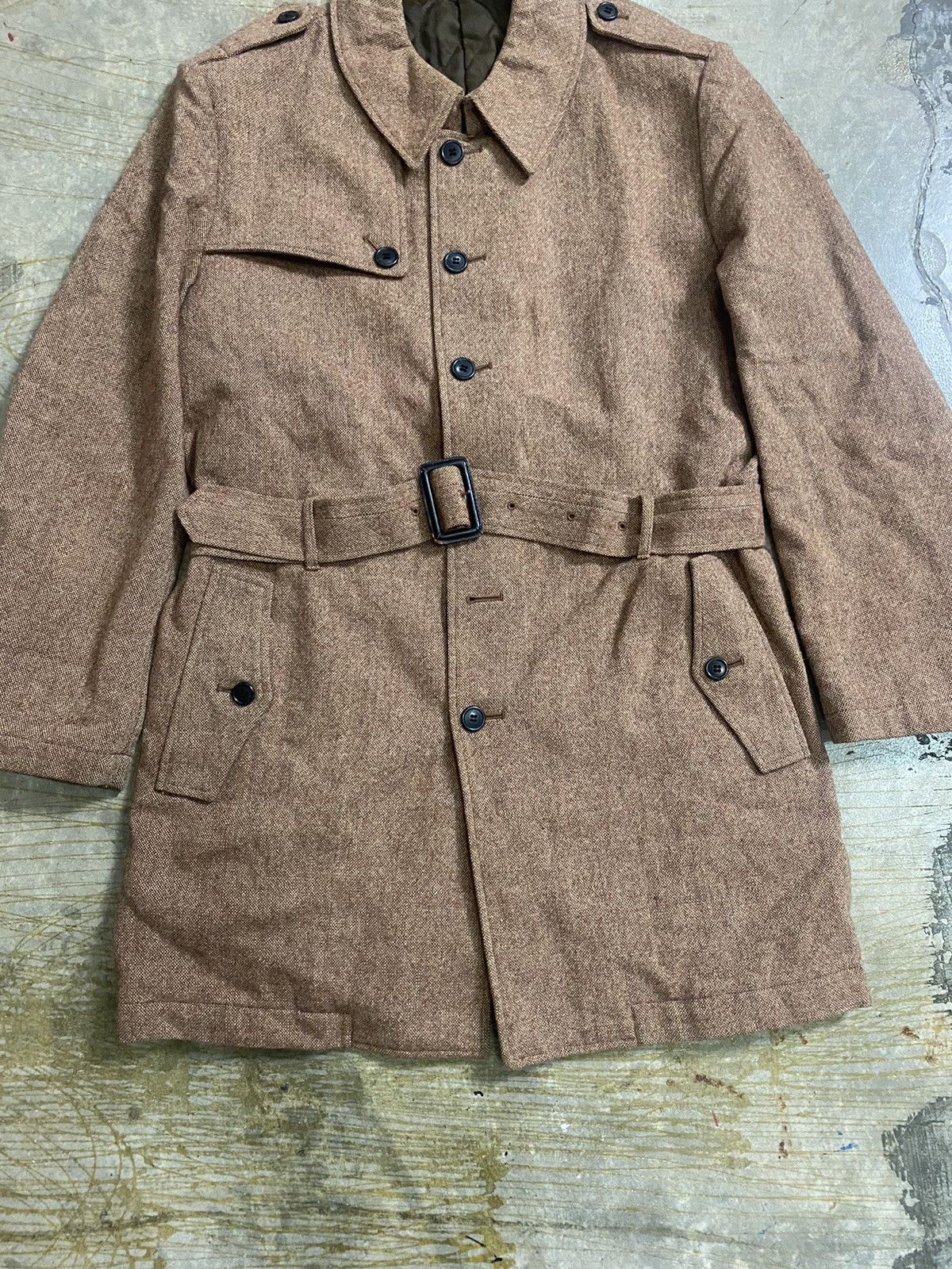 Yohji Yamamoto Vtg Yohji Yamamoto Wool Trench jacket Size US M / EU 48-50 / 2 - 2 Thumbnail