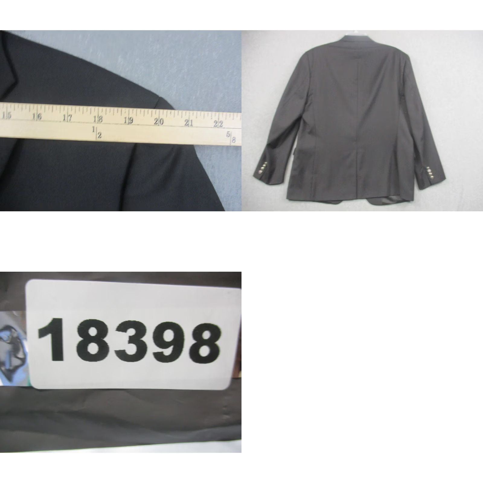 Ralph Lauren Lauren Ralph Lauren Blazer Mens 44R Black Wool 2 Button Single-Breasted Coat Jacket Suit Jacket Office Wear Size 44R - 9 Thumbnail