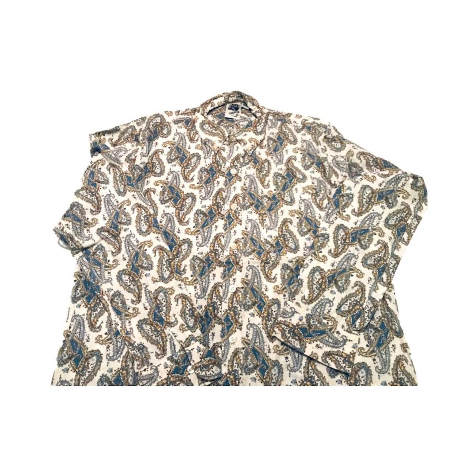 Kennington Ltd. Vintage Kennington California Men`s Shirt Beige Blue L Size US L / EU 52-54 / 3 - 1 Thumbnail