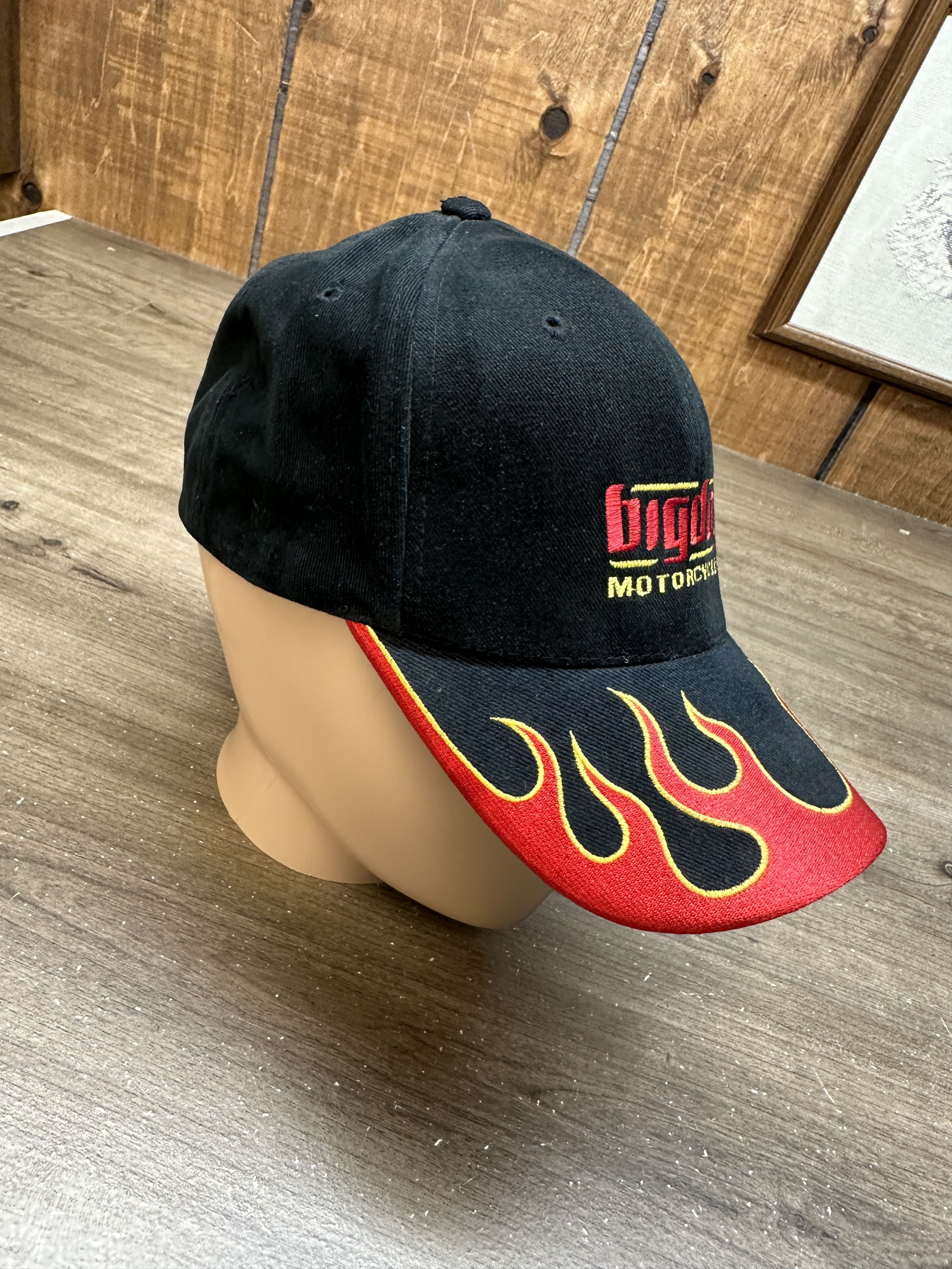 Big Dogs × Harley Davidson Y2K Biker Flames Big Dog Motorcycles Flex Cap L/XL NWOT Size ONE SIZE - 5 Thumbnail