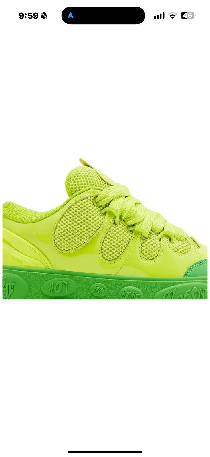 Puma PUMA Lamelo Ball LaFrance Assist Mens 9Green Lime Smash Size US 9 / EU 42 - 14 Thumbnail