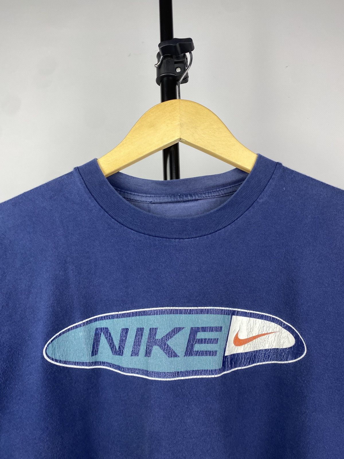 Nike × Vintage Vintage 90s Nike Swoosh Logo Y2K Retro Tee T-Shirt Size US S / EU 44-46 / 1 - 2 Thumbnail