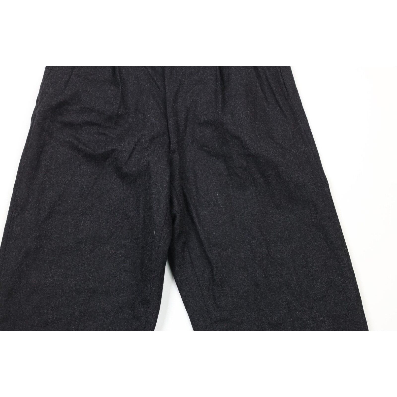 Vintage Vintage 30s Heavyweight Wool Pleated Cuffed Wide Leg Pants Size US 30 / EU 46 - 3 Thumbnail