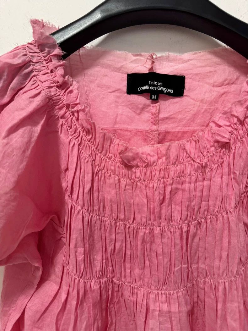 Comme des Garcons Comme Des Garcons Pink bubble sleeve pleated doll top Size M / US 6-8 / IT 42-44 - 4 Thumbnail