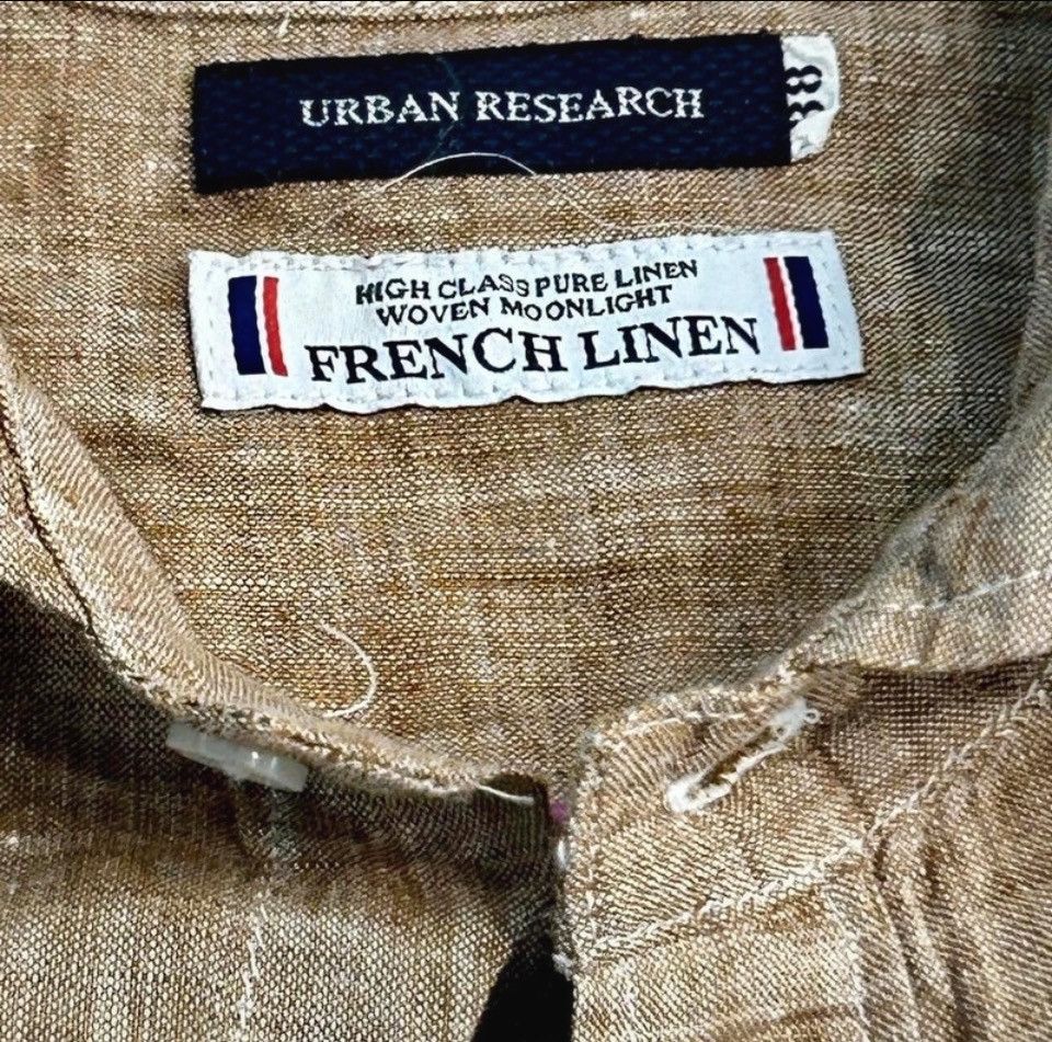 URBAN RESEARCH DOORS Vintage pure french linen button up shirt Size US XL / EU 56 / 4 - 4 Thumbnail