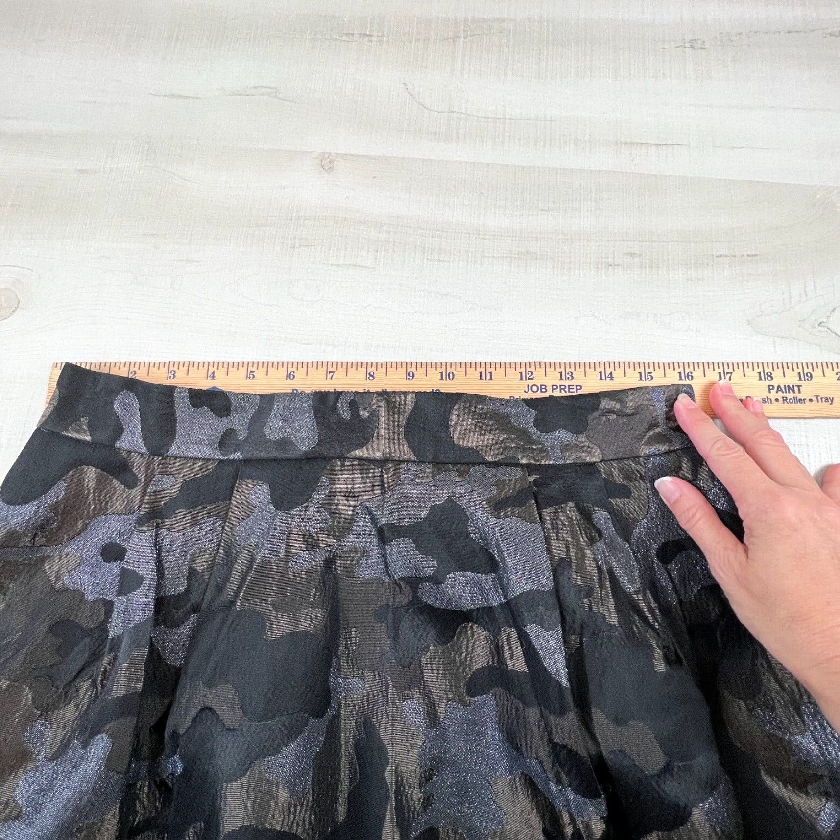 Pinko VINTAGE Pink Tartan Womens Mini Skirt Short 10 Camouflage Camo Metallic Black Gray Green Spring Fall Summer Women's Size 32" / US 10 / IT 46 - 4 Thumbnail