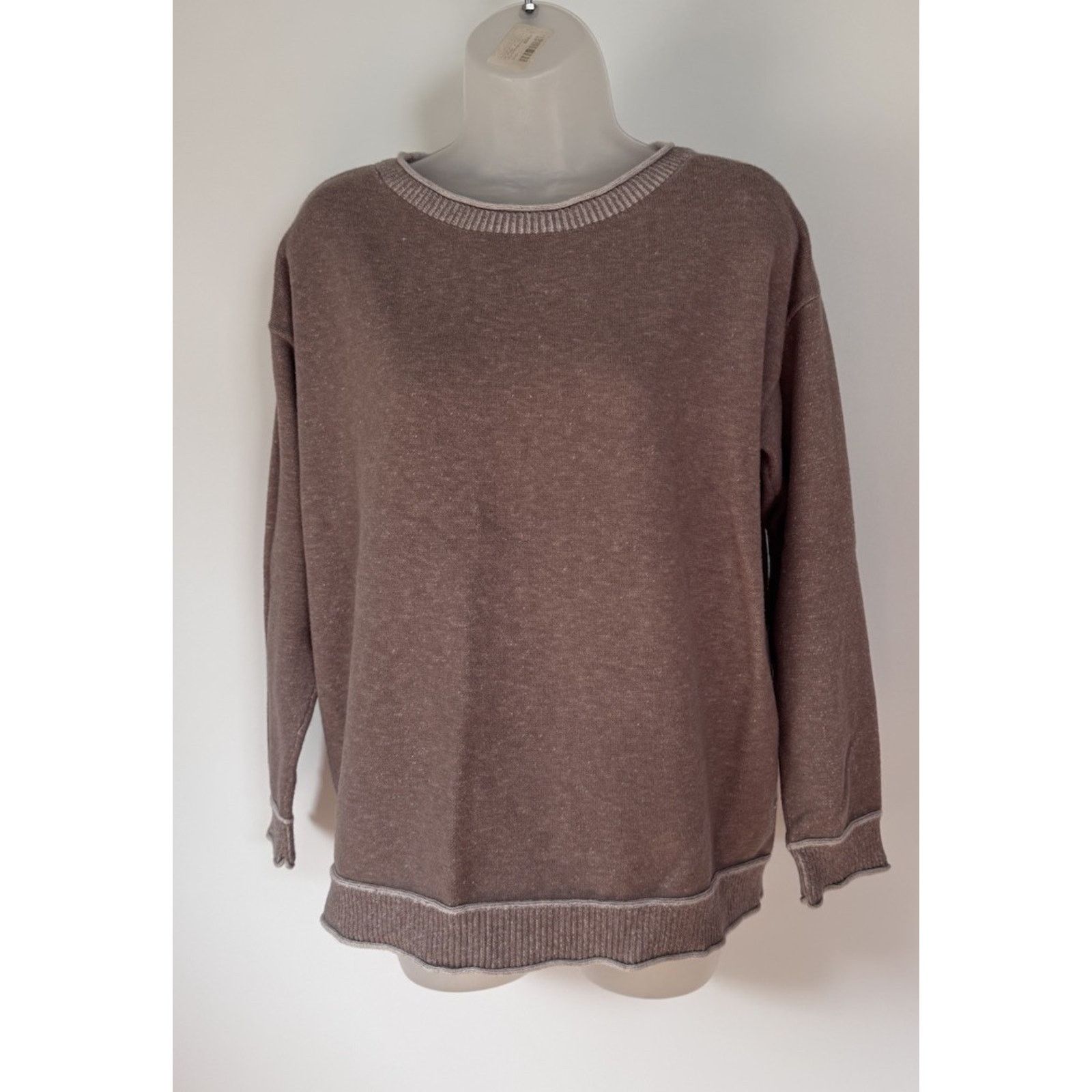 Chicos Chico's Womens 2 Long Sleeve Stretch Knit Sweater Taupe Tan Size XL / US 12-14 / IT 48-50 - 1 Thumbnail
