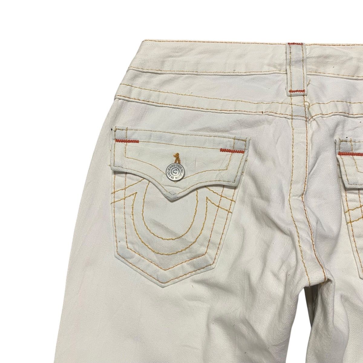 True Religion True Religion Off White Denim Flare Jeans Size 26" / US 2 / IT 38 - 10 Thumbnail