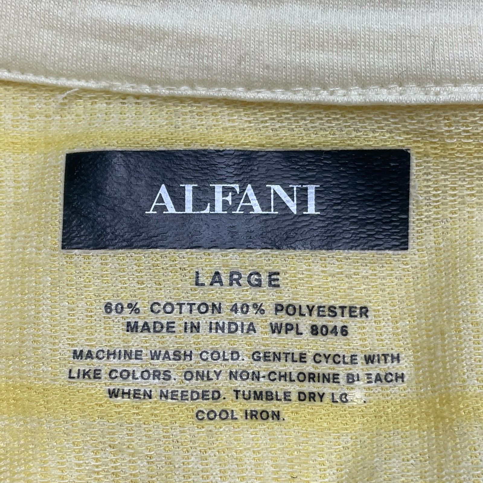Alfani Alfani Yellow Striped Polo Shirt Size US L / EU 52-54 / 3 - 2 Thumbnail