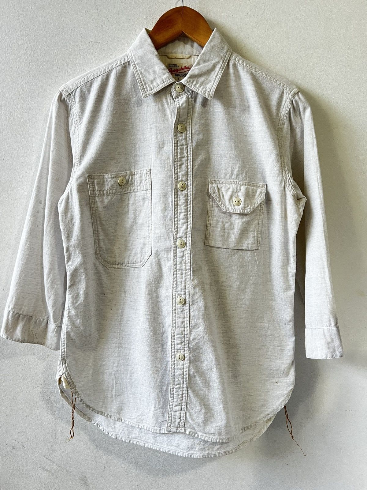 Other Antiqulothes Work Shirt Union Made Stitiching Size US S / EU 44-46 / 1 - 1 Thumbnail