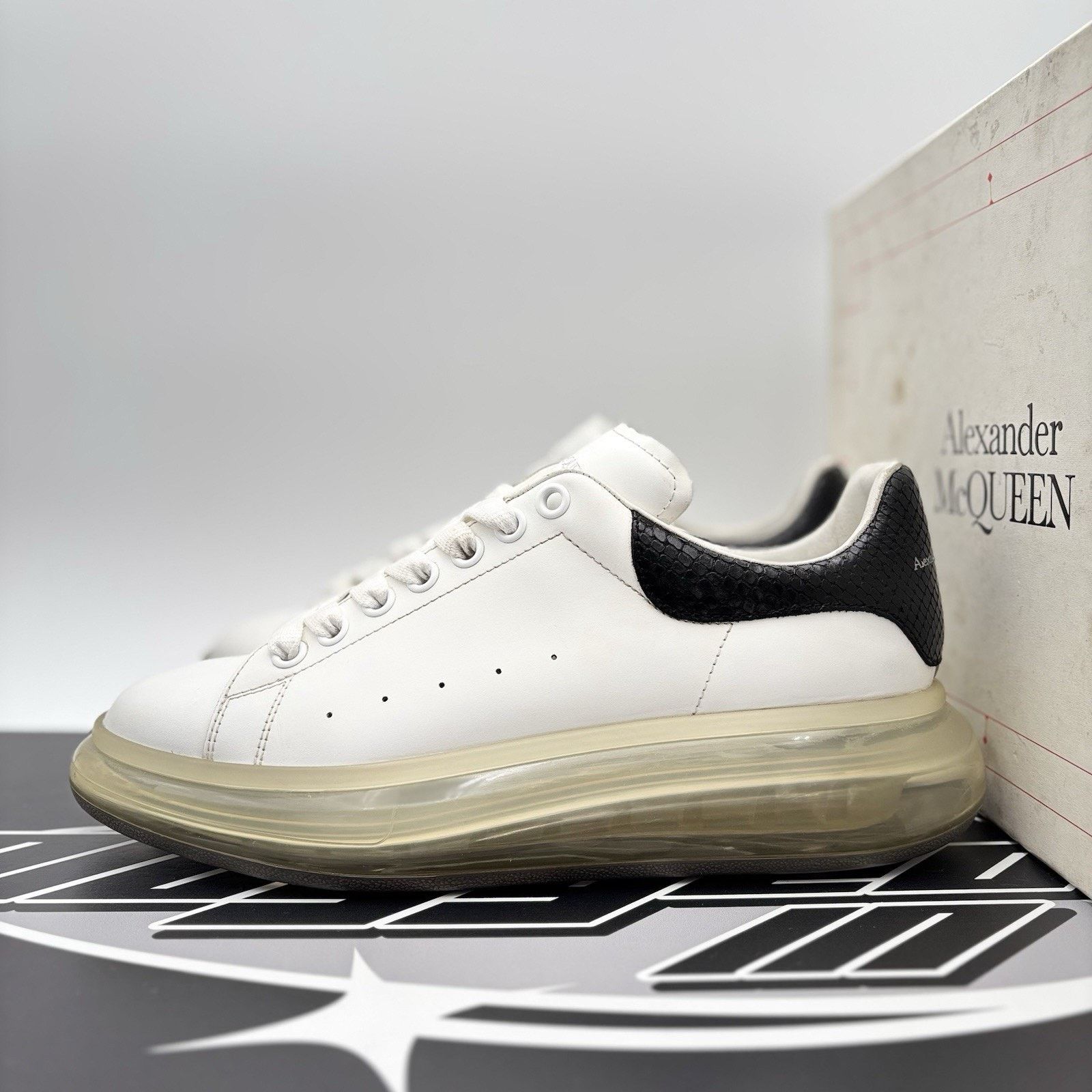 Alexander McQueen Alexander McQueen ' Transparent Sole, Snakeskin ' GREAT COND Size US 9 / EU 42 - 1 Thumbnail