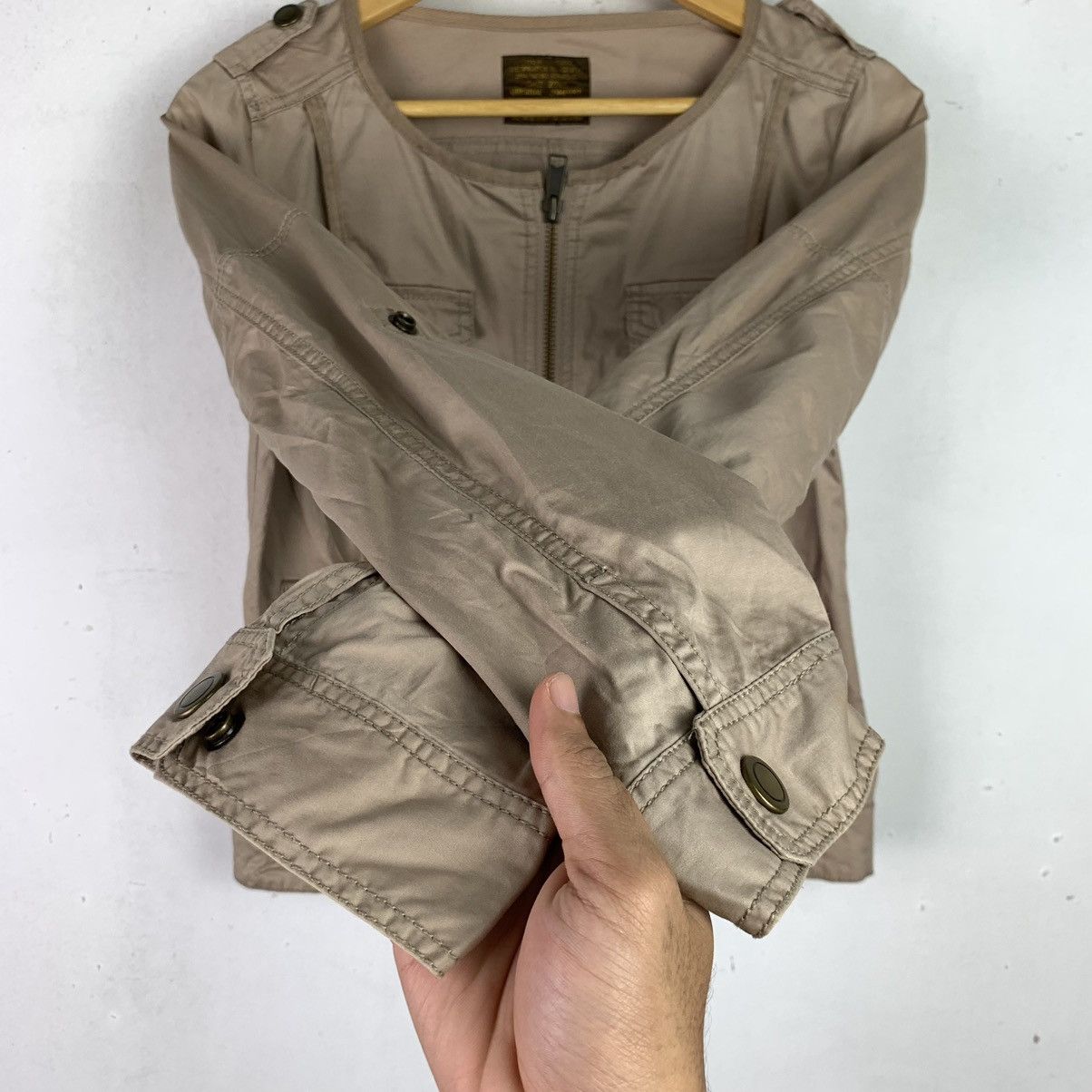 Designer × Japanese Brand × Vintage Vintage Japanesebrand Utility Jacket Collarless Size US M / EU 48-50 / 2 - 7 Thumbnail