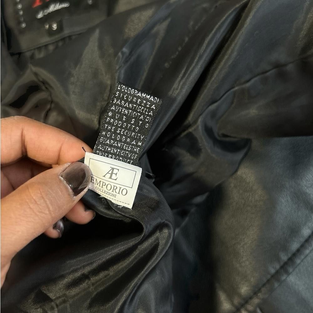 Designer Women's Black Leather Jacket Size S / US 4 / IT 40 - 6 Thumbnail
