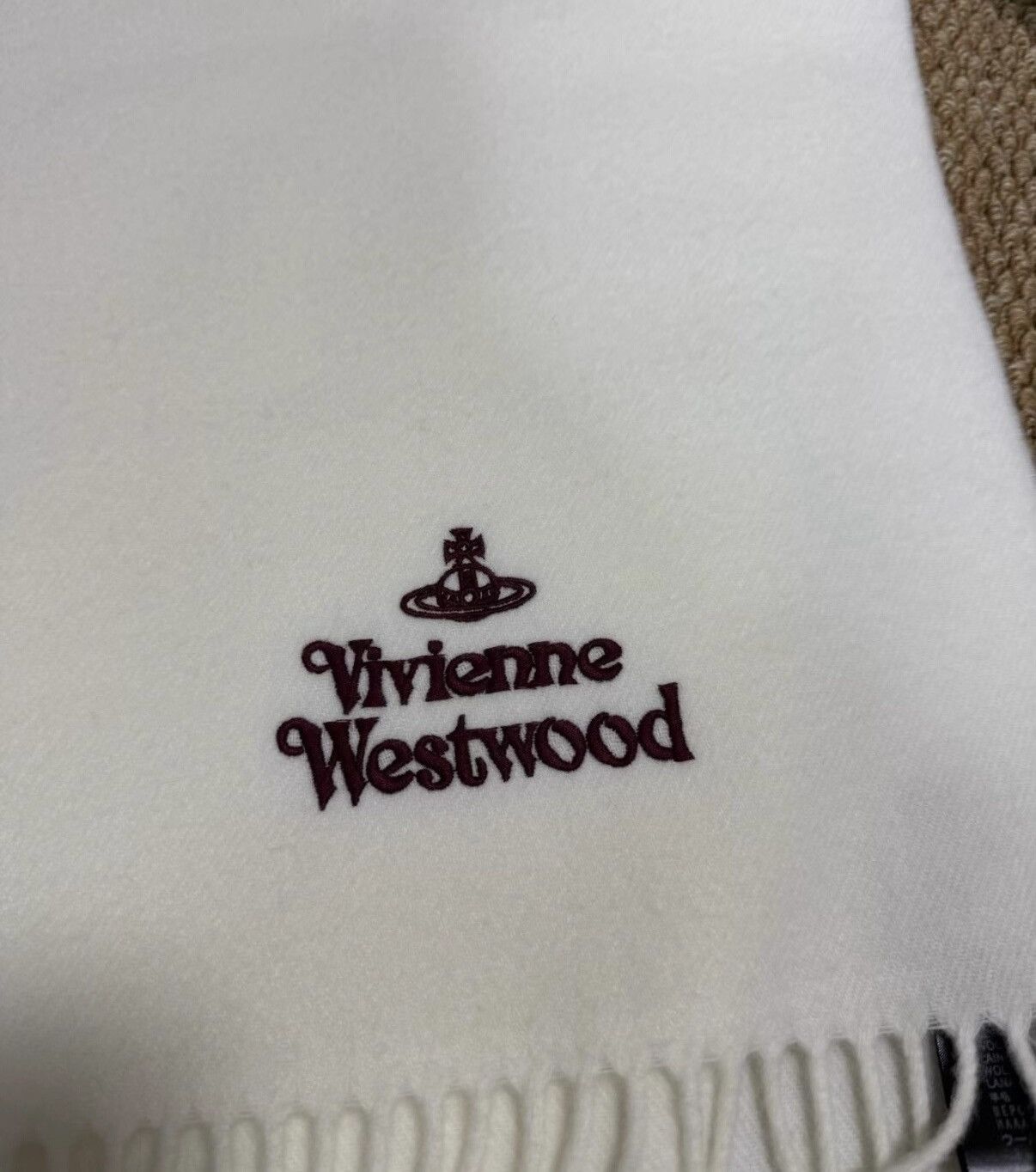 Vivienne Westwood Vivienne Westwood Off-White Cashmere Scarf Size ONE SIZE - 5 Thumbnail