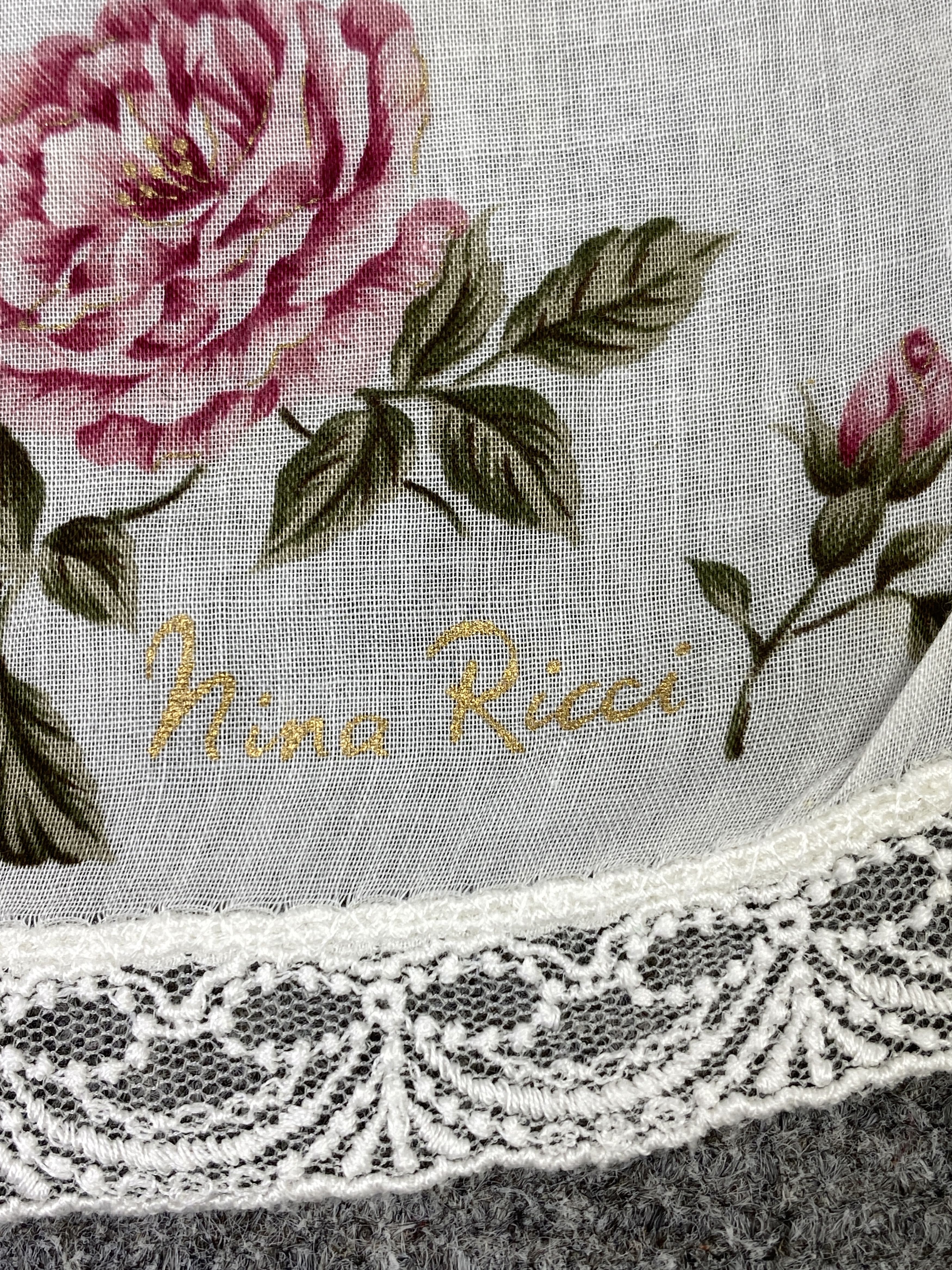 Other Vintage Nina Ricci Handkerchief / Neckerchief KT0232 Size ONE SIZE - 7 Thumbnail