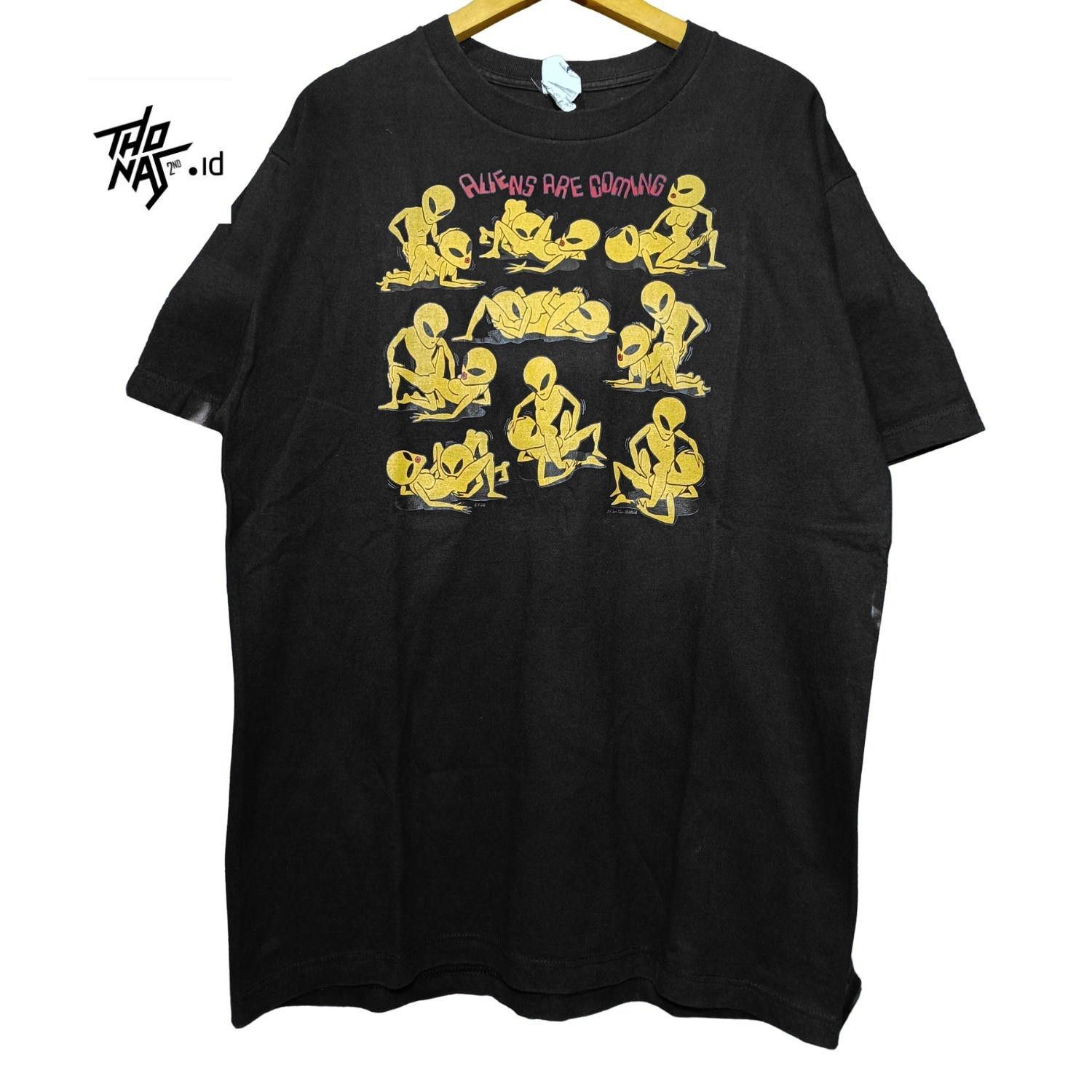 Alien Workshop 🔥RARE🔥 90s Aliens Are Coming Sex Orgy Graphic Tee Alstyle Size US L / EU 52-54 / 3 - 2 Thumbnail