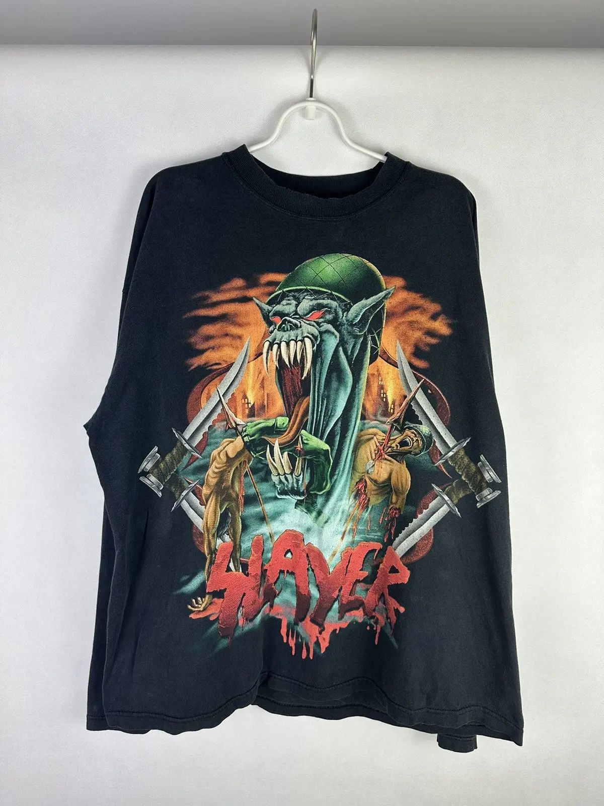 Band Tees × Slayer × Vintage Slayer No Blood No Glory Vintage 90s L/s Tee Size US XL / EU 56 / 4 - 1 Thumbnail