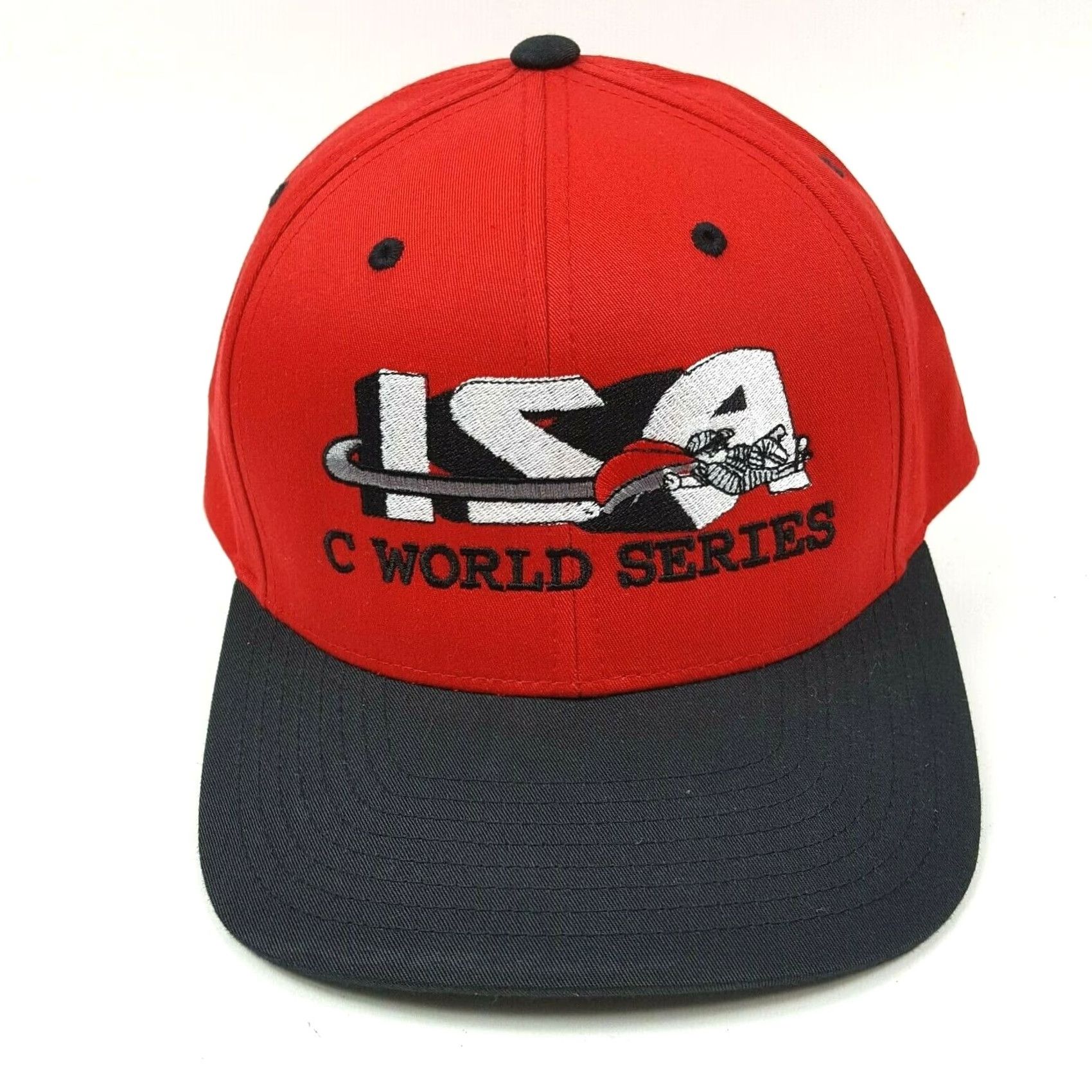 Champion VINTAGE ISA Champions Softball Snapback Hat Sports Association Baseball Cap Red Size ONE SIZE - 2 Thumbnail