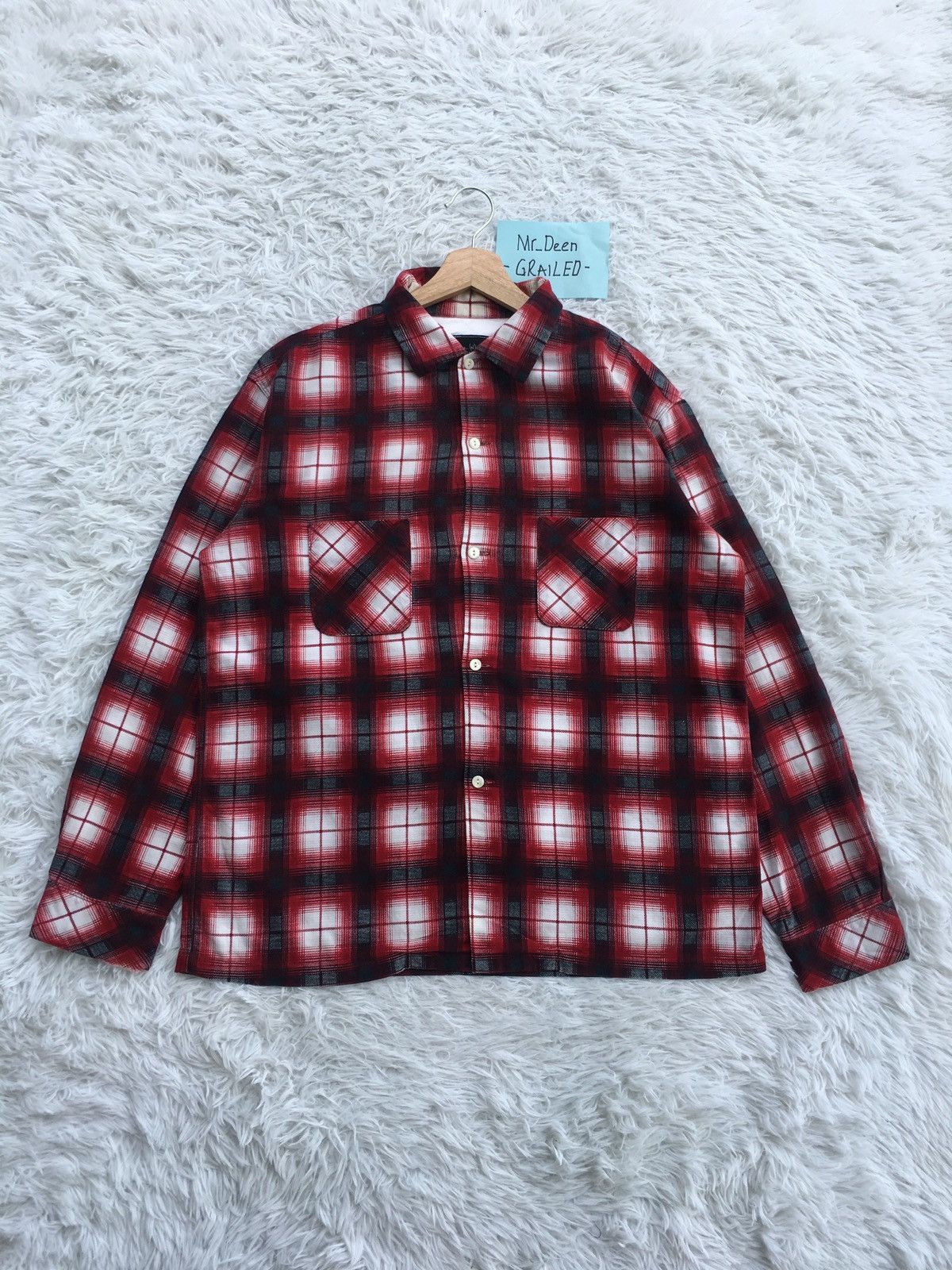 Number (N)ine Rare Number Nine Checkered Flannel Shirt Size US L / EU 52-54 / 3 - 7 Thumbnail