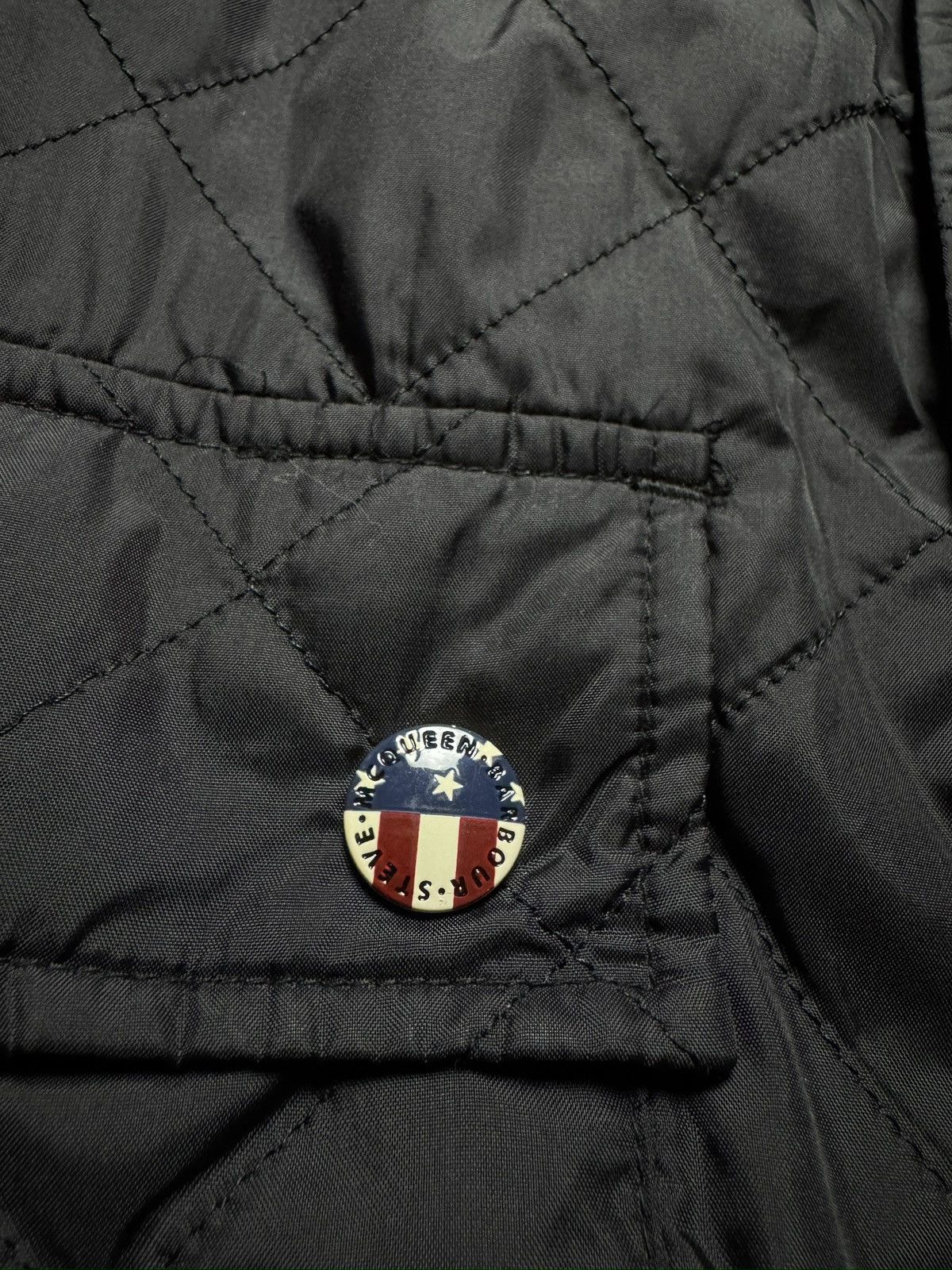 Barbour Vintage Steve McQueen-Inspired Black Quilted Bomber Jacket Size US L / EU 52-54 / 3 - 3 Thumbnail