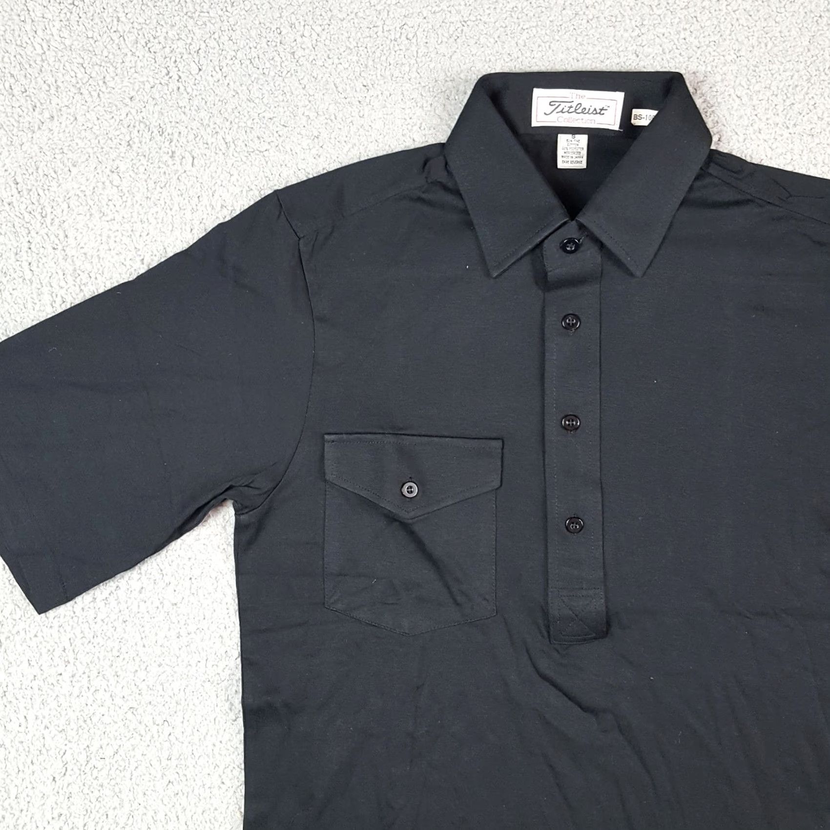 Titleist VINTAGE Titleist Golf Preppy Pocket Polo Shirt S Black Cotton Athletic Button Collar Shirt Mens Size US S / EU 44-46 / 1 - 2 Thumbnail
