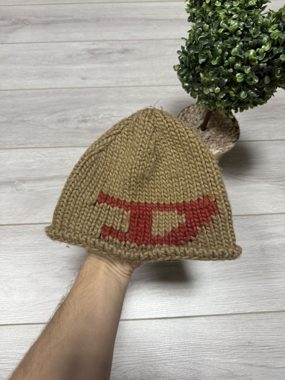 Diesel Diesel vintage knitted wool hat big D logo Size ONE SIZE - 1 Thumbnail