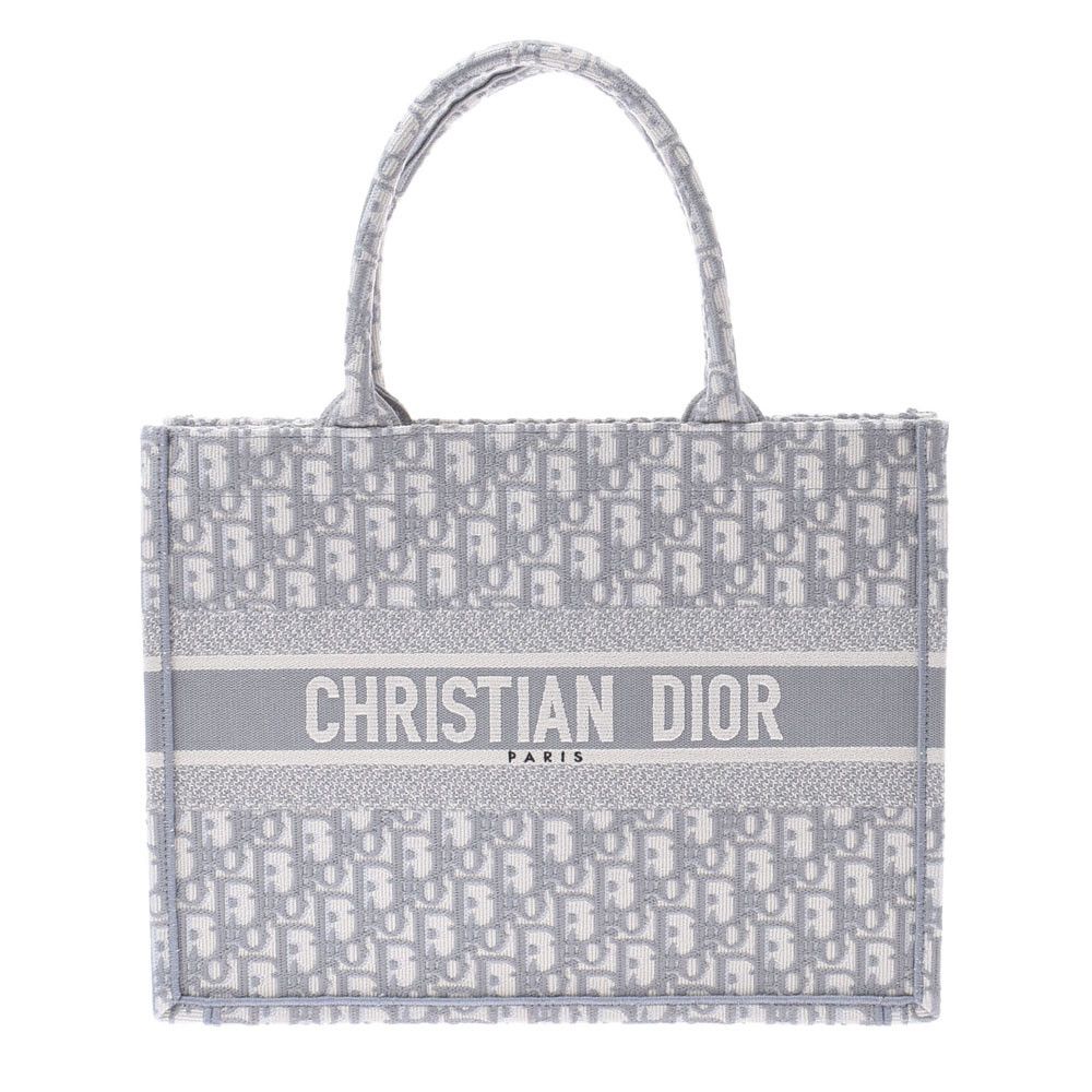 image of Christian Dior Book Tote Small Handbag White/gray, Women's