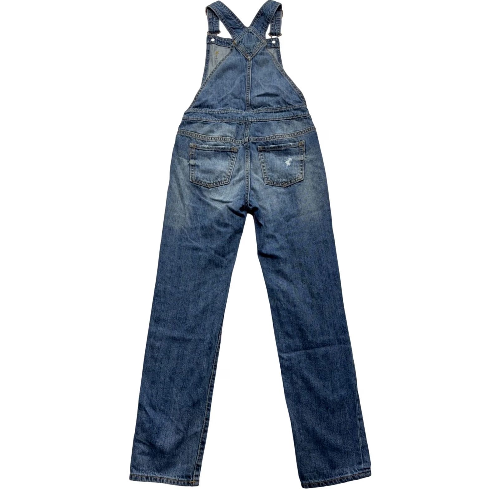 Gap Gap Denim Overalls L Regular Blue Distressed Jeans Made In Bangladesh #7989 Size US 33 - 2 Thumbnail