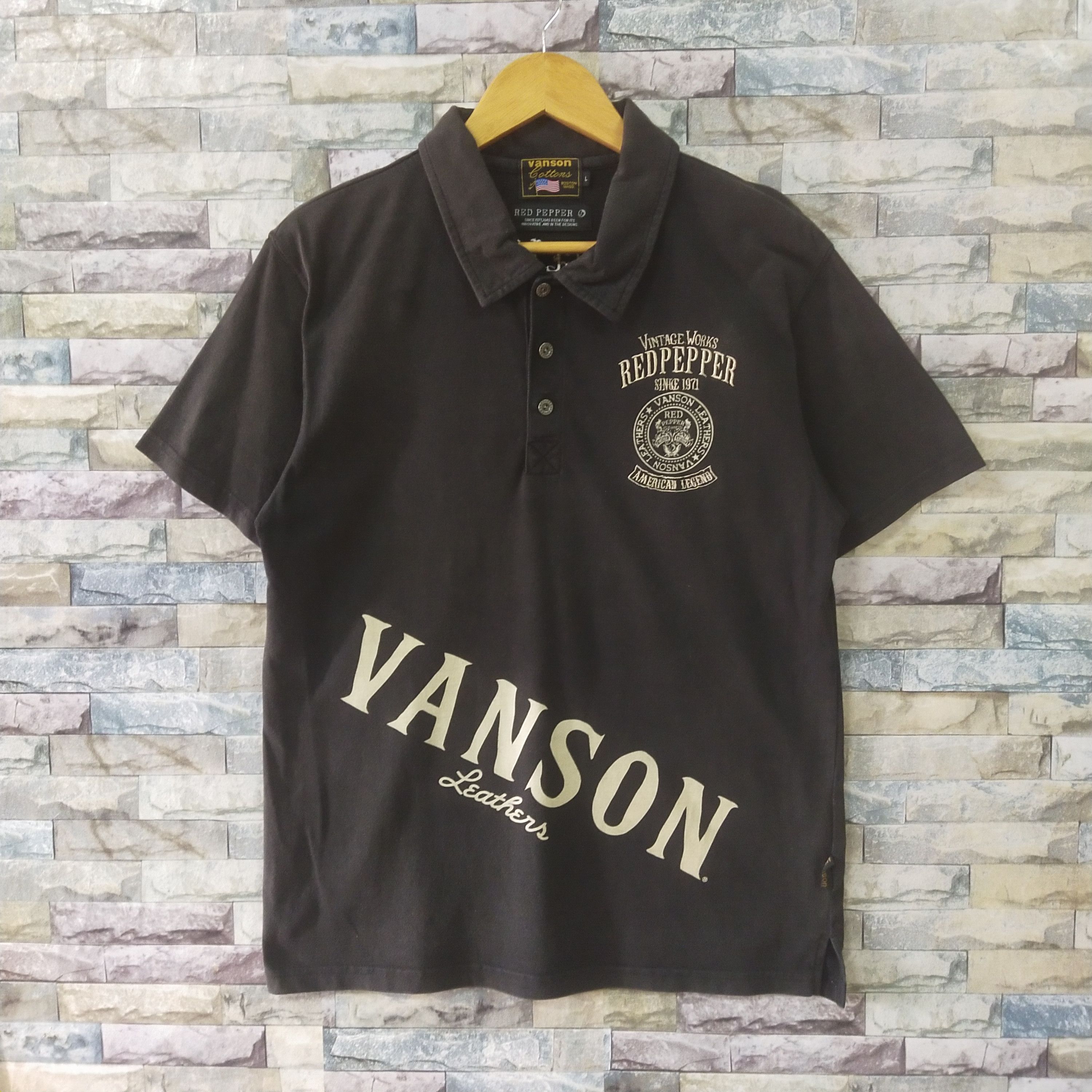 Hysteric Glamour Vintage Works Red Pepper Vanson Embroidery Polo Size US L / EU 52-54 / 3 - 2 Thumbnail