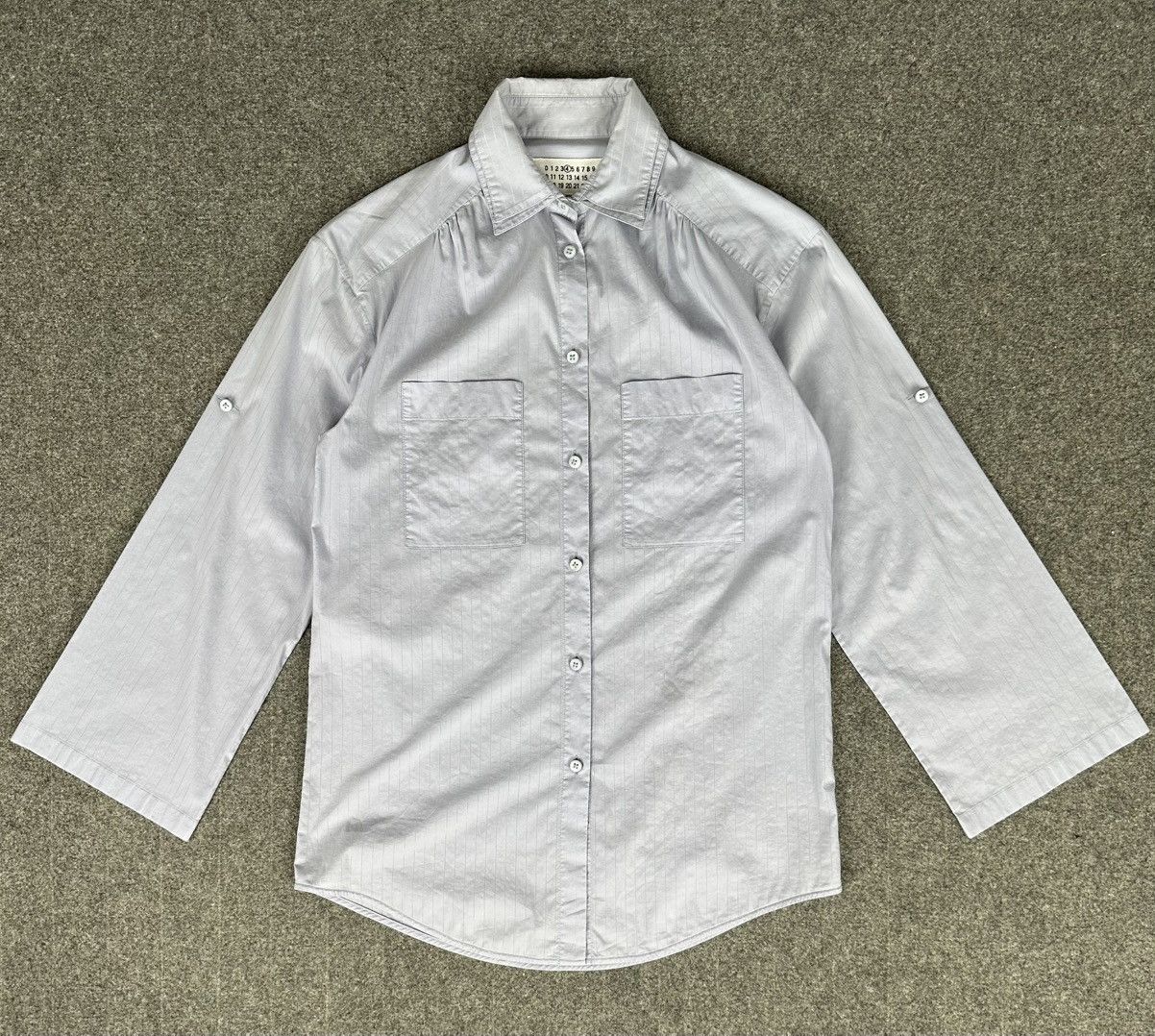 Maison Margiela Maison Margiela - Line 4 Roll Up Sleeve Double Collar Shirt Size XS / US 0-2 / IT 36-38 - 2 Thumbnail