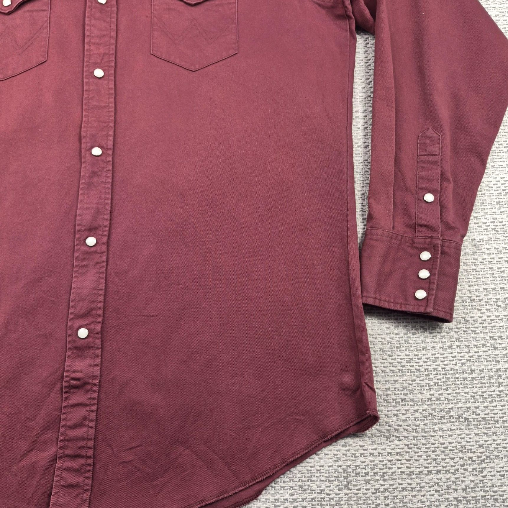 Wrangler VINTAGE Wrangler Shirt Mens 2XL Brush Popper Pearl Snap Western Cowboy Long Sleeve Shirt Size US XXL / EU 58 / 5 - 2 Thumbnail