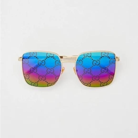 Gucci 💯- New Authentic GUCCI Multicolor Square Ladies Sunglasses Size ONE SIZE - 2 Thumbnail