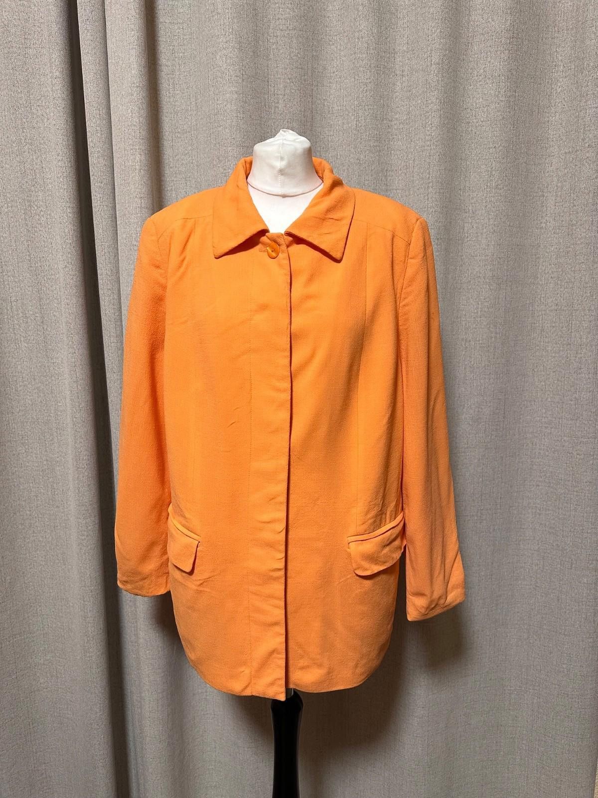 Givenchy GIVENCHY En Plus Vintage Statement Orange Blazer 46W US 16W Size L / US 10 / IT 46 - 1 Thumbnail