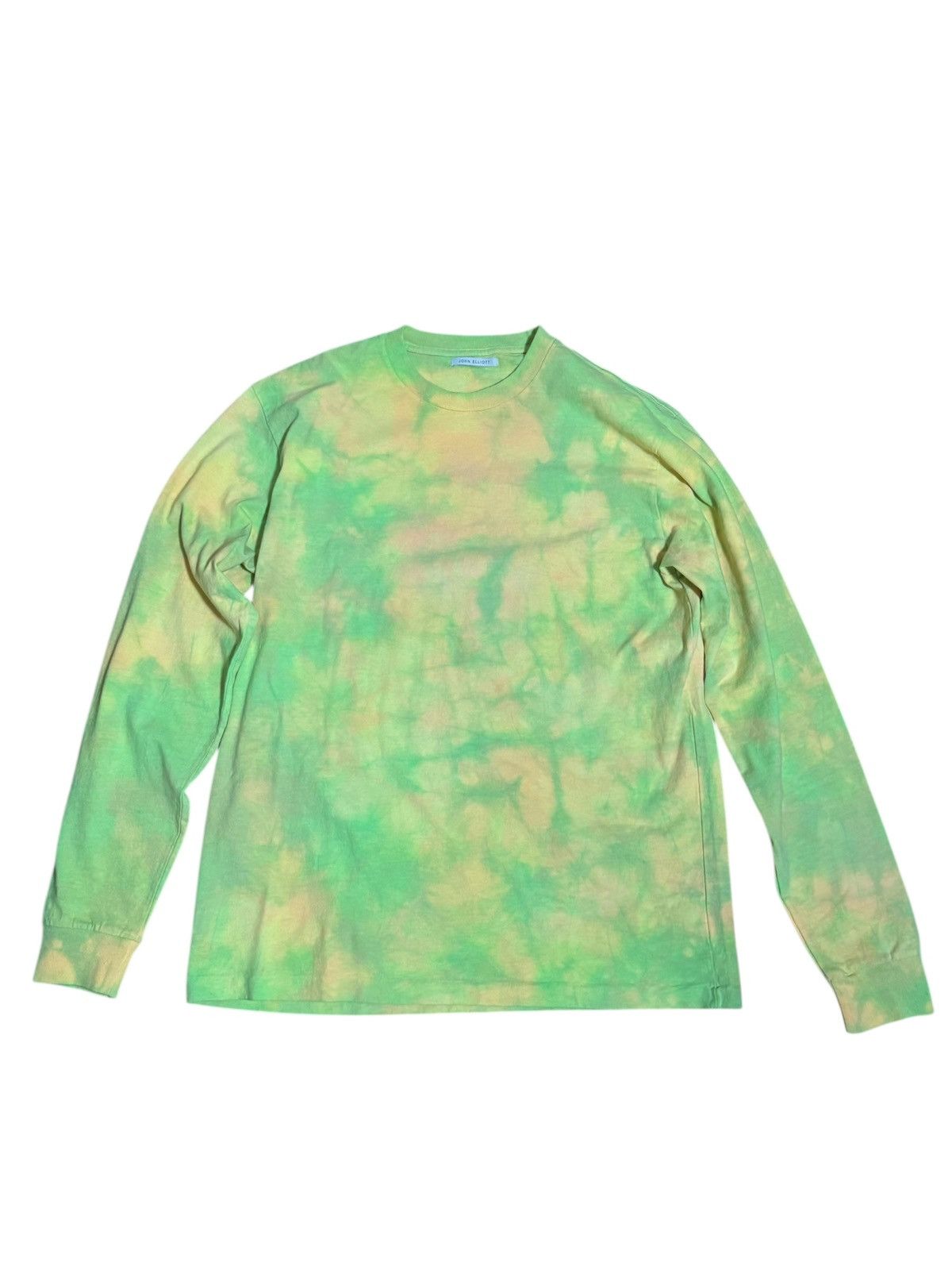 🔥John Elliott Neon Green Tie-Dye Long sleeve/Elliott Shirt