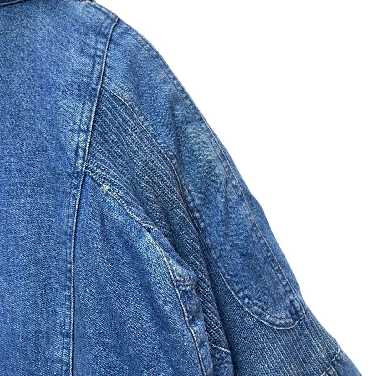 Indigo × J.FitzPatrick × Japanese Brand 💥Vintage Fittz Indigo Denim Bomber Jacket Size US M / EU 48-50 / 2 - 7 Thumbnail