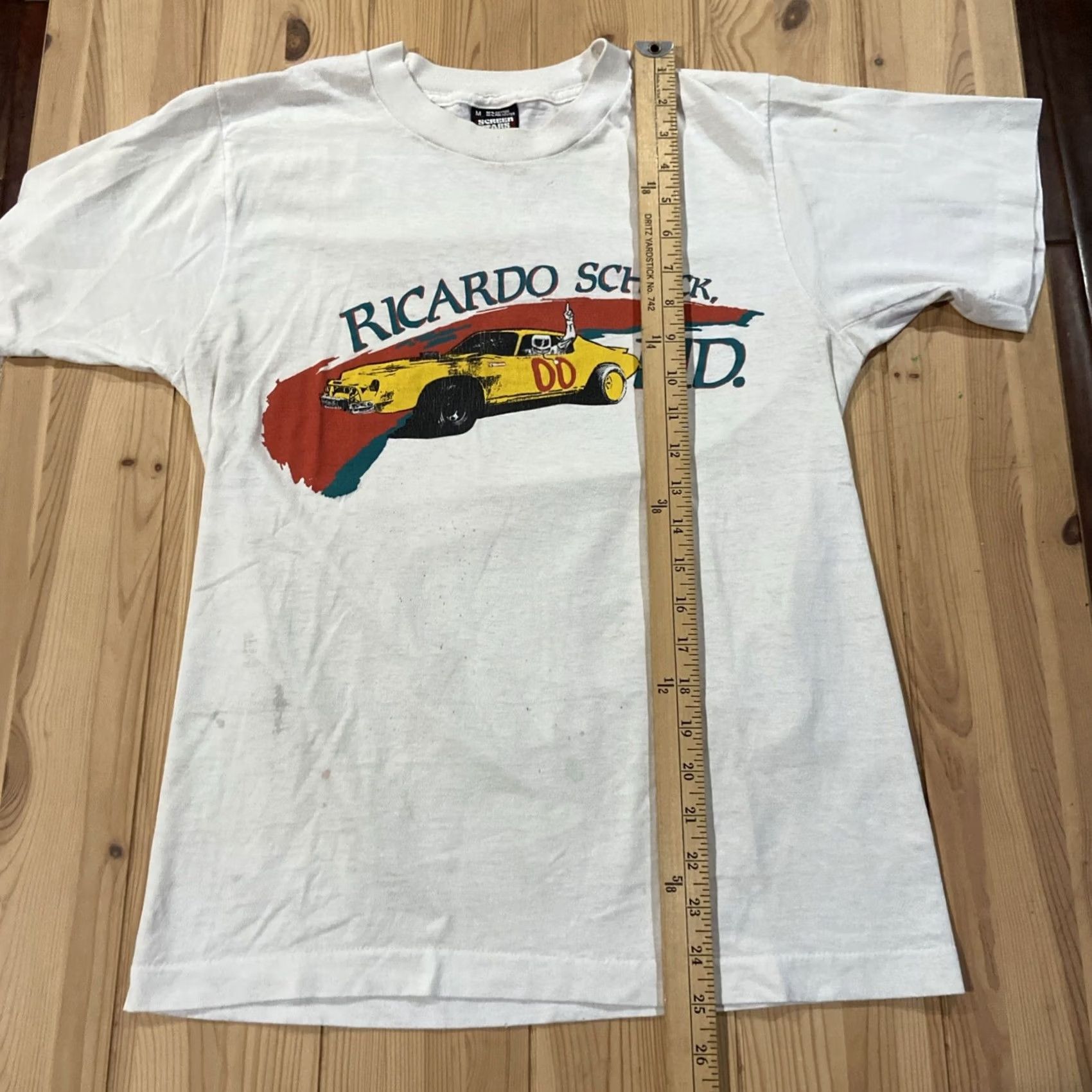 Vintage VINTAGE 90's Screenstars Race Car Shirt Mens Short Sleeve T-Shirt White Size M Cars 90s Theme Funny Trust Me Im A Real Doctor Size US M / EU 48-50 / 2 - 6 Thumbnail
